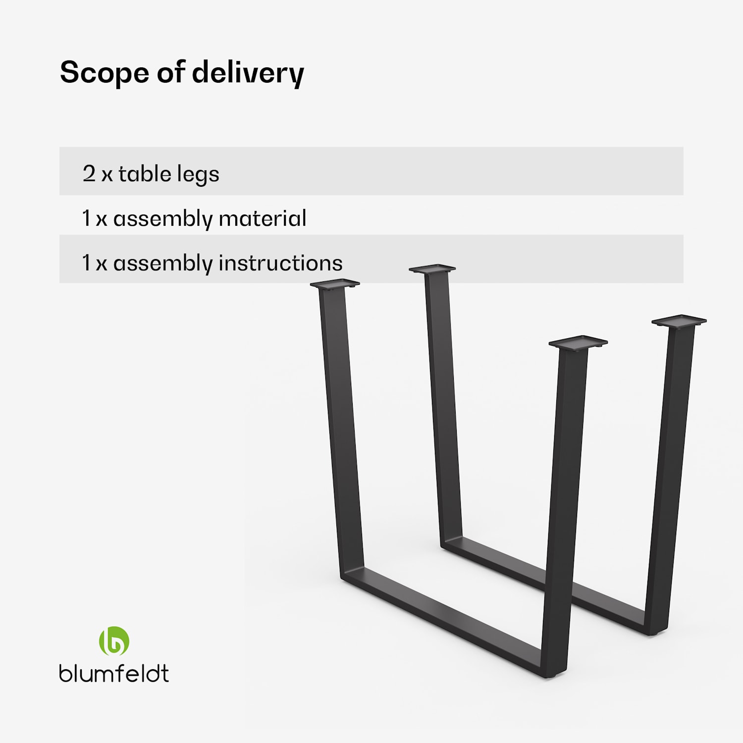 Pés de mesa Ayr | pés de mesa 62 x 72 cm | metal 