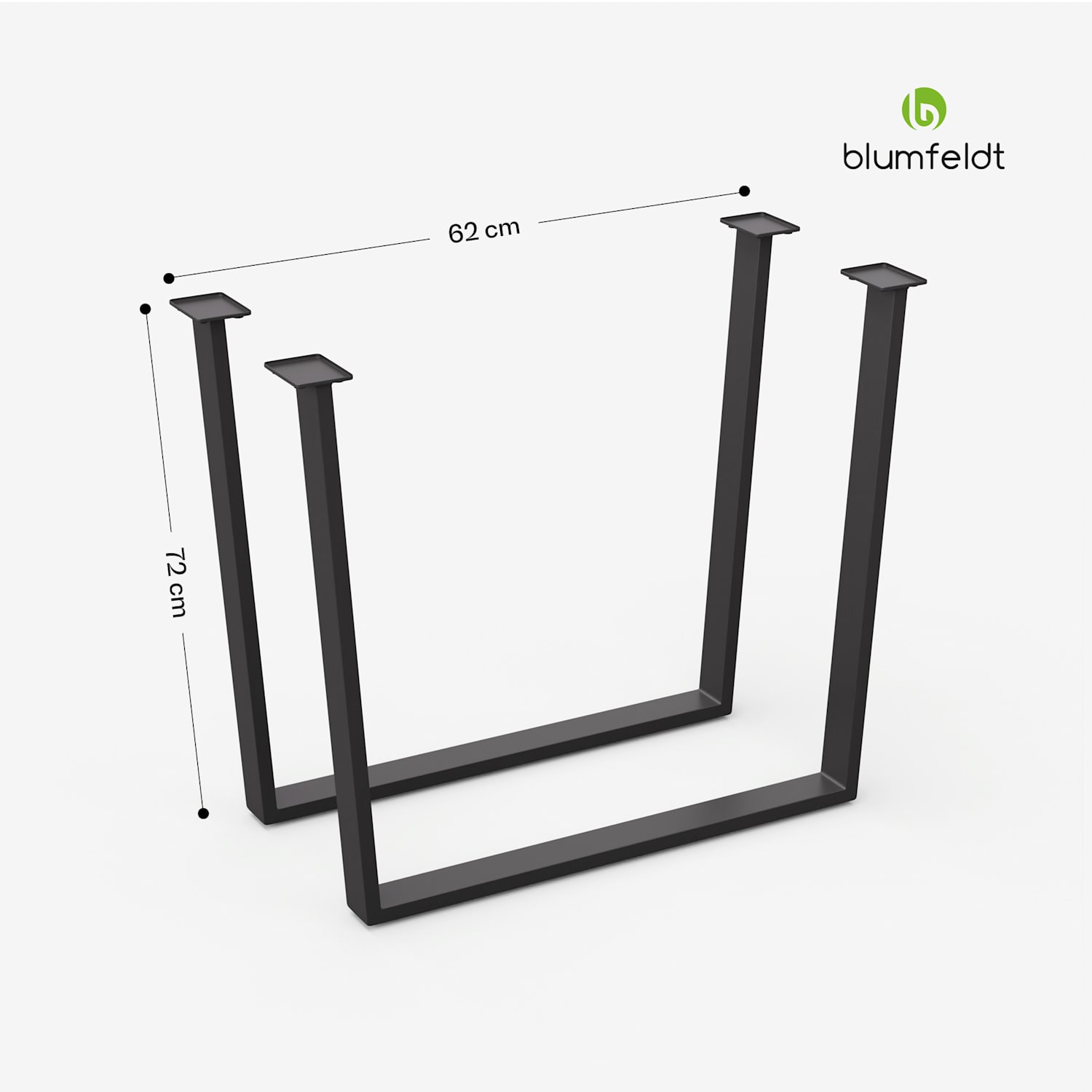 Ayr Table Legs, Noge mize 62 x 72 cm, kovina 