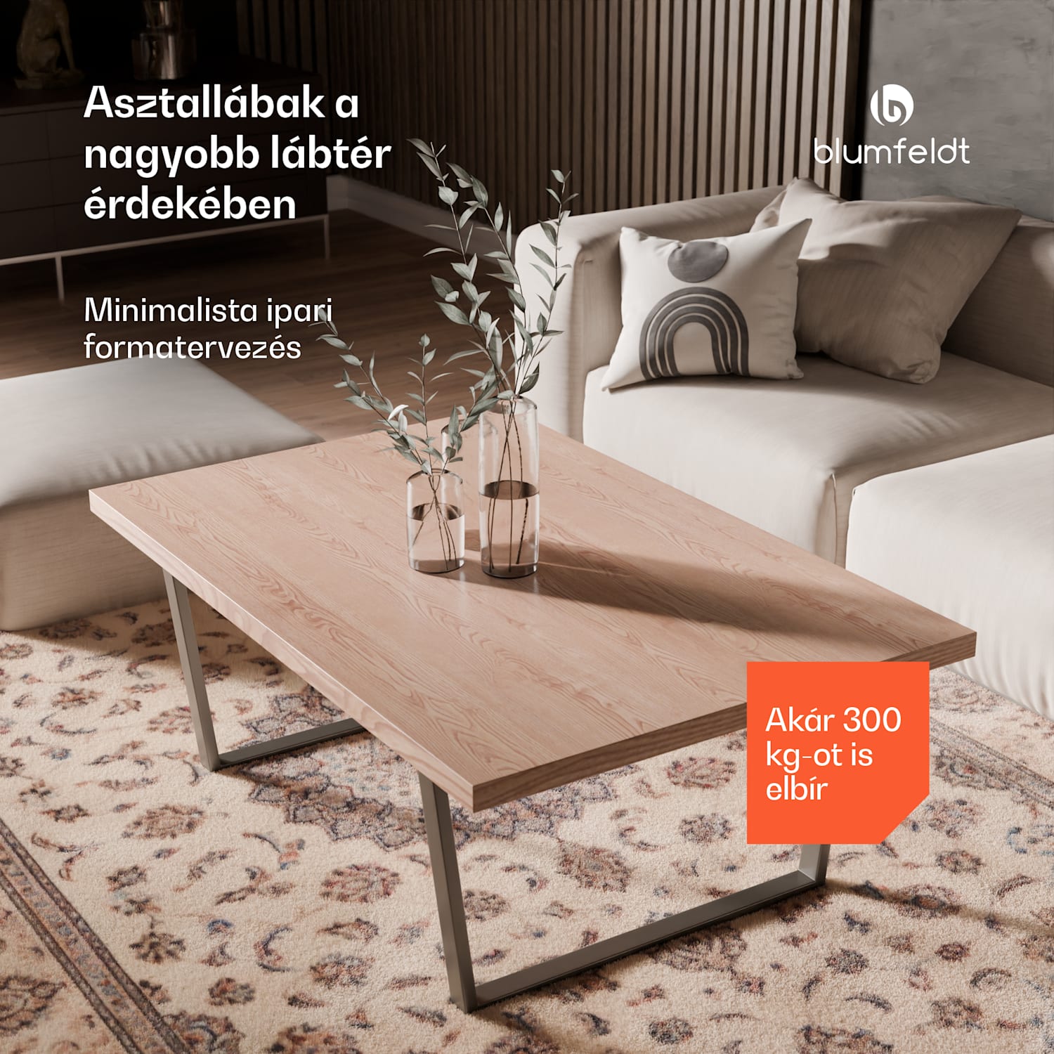 Ayr Table Legs, Asztallábak 62 x 43 cm, fém 