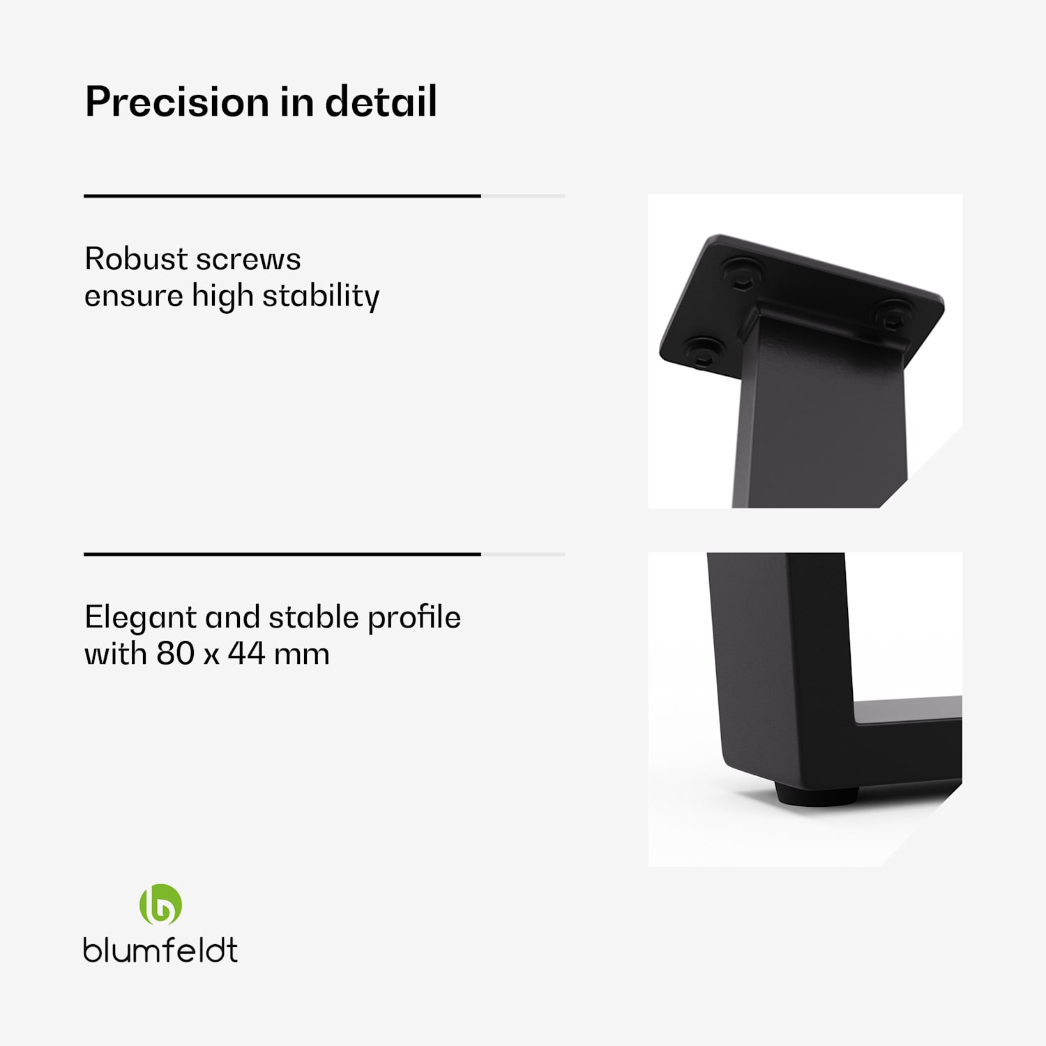 Pés de mesa Ayr | 62 x 43 cm | metal 