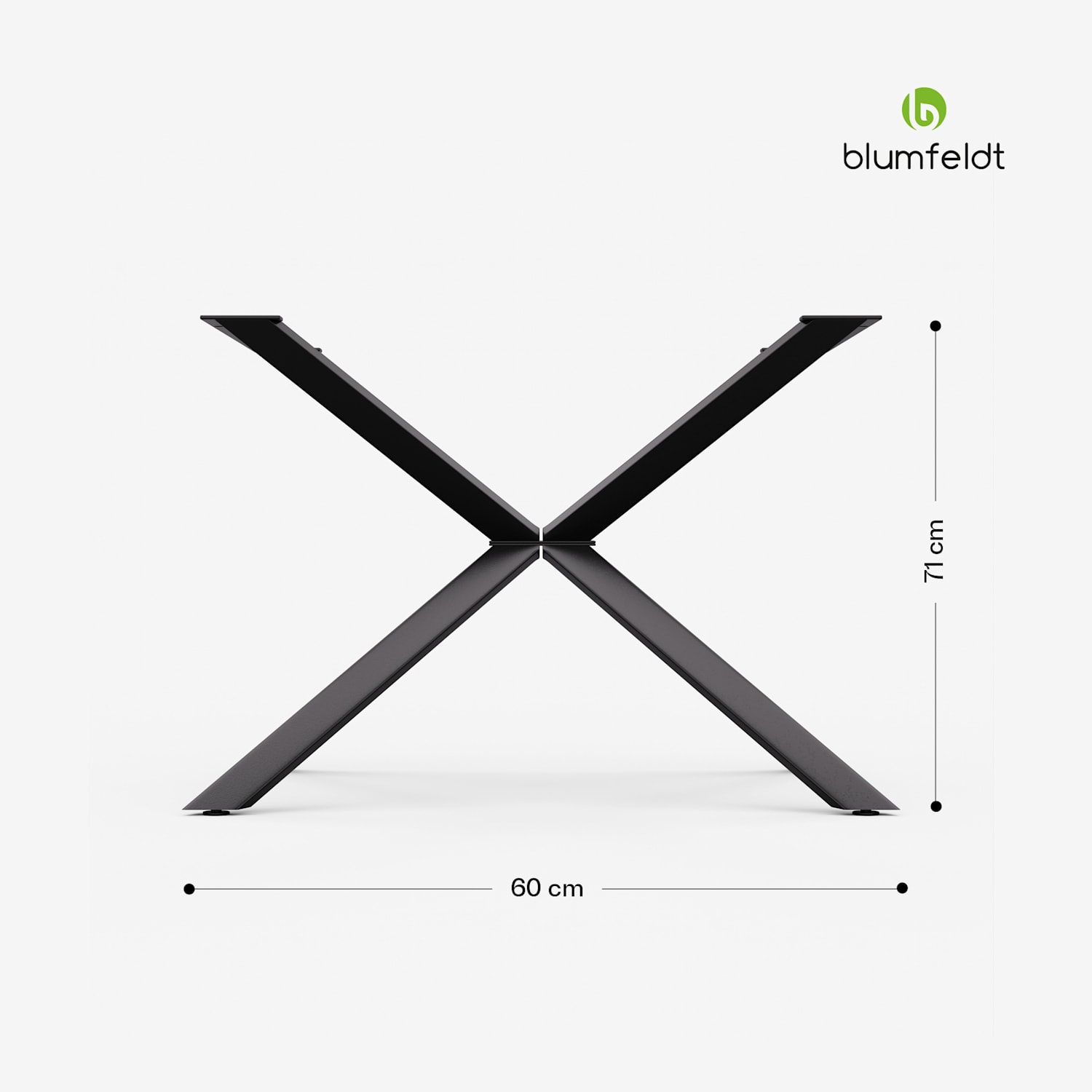 Clydebank Dining Legs noge za stol| 71 x 60 x 90 cm (VxŠxD), metal 