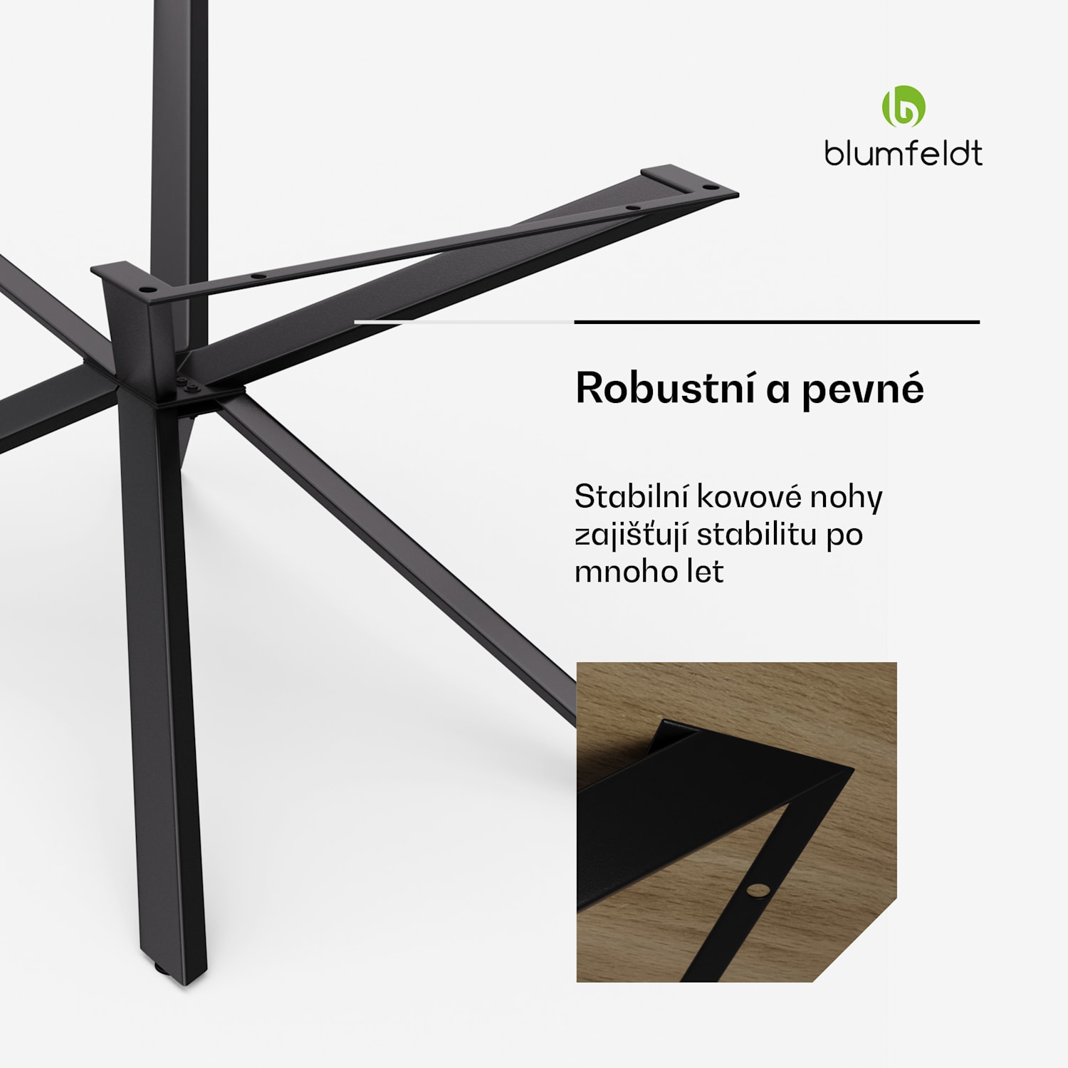 Clydebank Dining Legs nohy stolu, 71 x 70 x 120 cm (VxŠxH), kov 