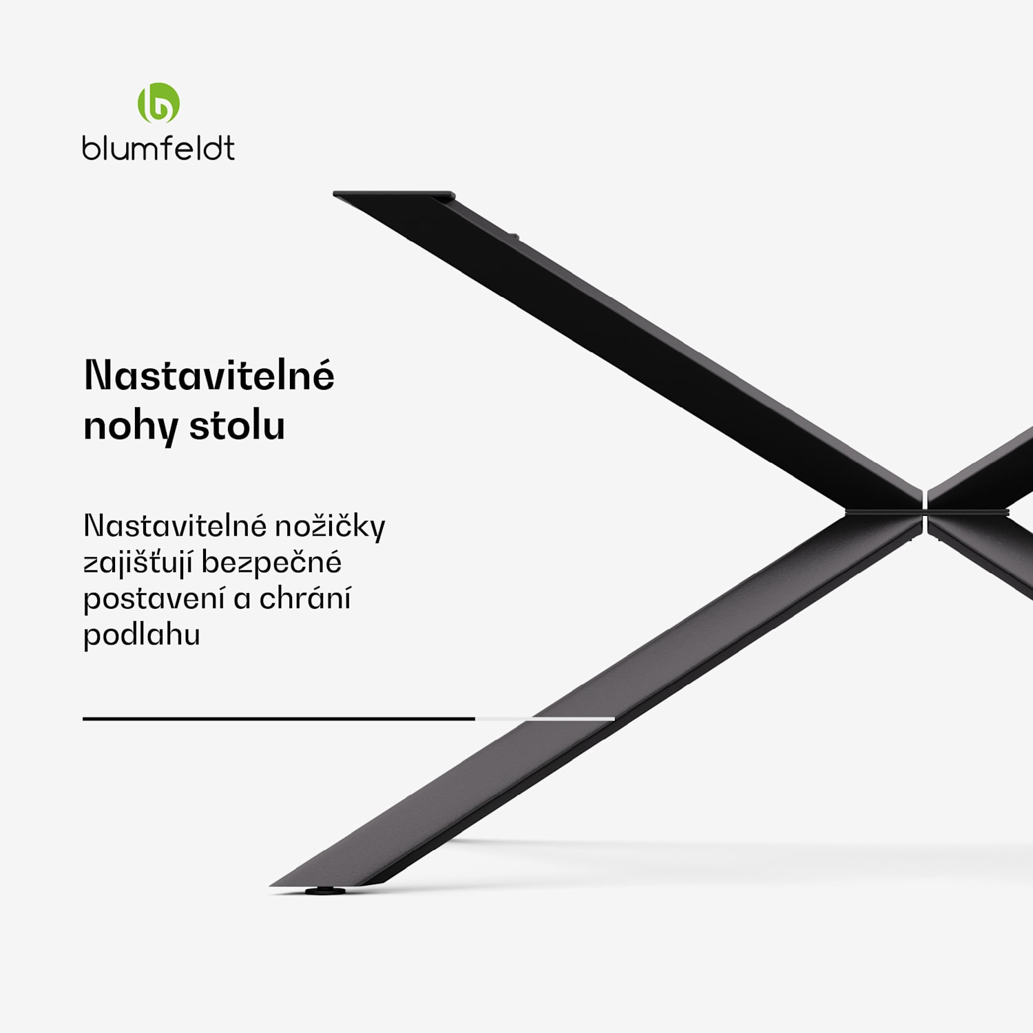 Clydebank Dining Legs nohy stolu, 71 x 70 x 120 cm (VxŠxH), kov 