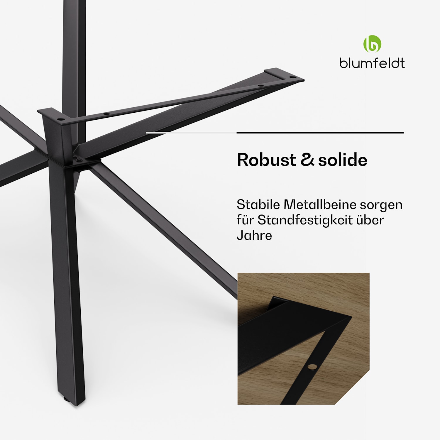 Clydebank Dining Legs Tischbeine | 71 x 70 x 120 cm (HxBxL) | Metall 