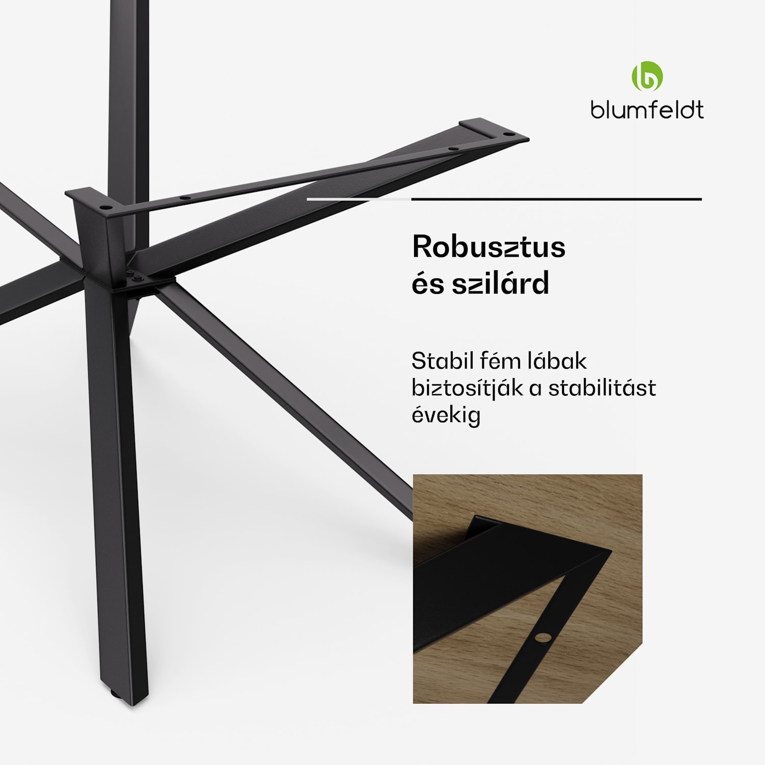 Clydebank Dining Legs asztallábak| 71 x 70 x 120 cm (M x Sz x M), fém 