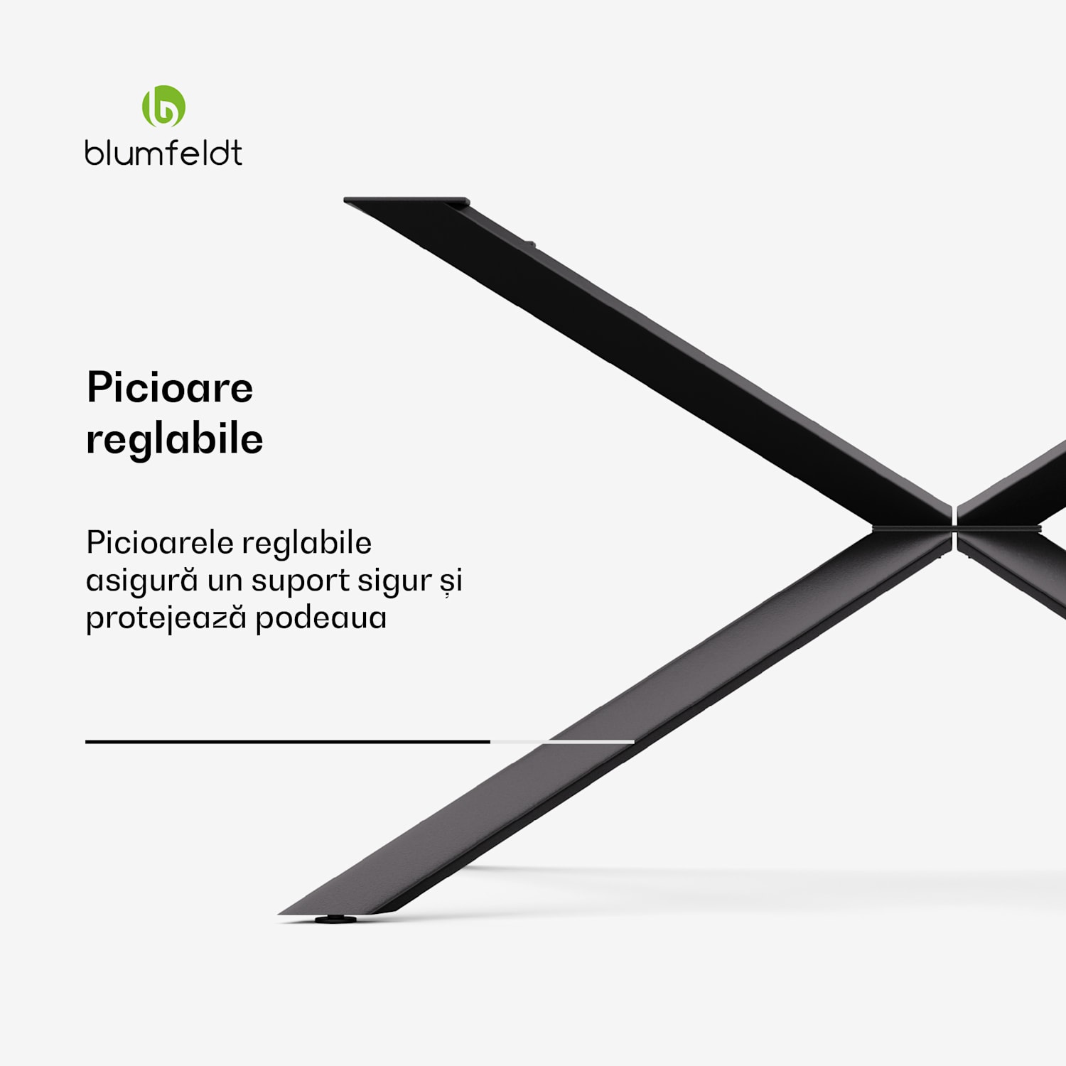 Clydebank Dining Legs Picioare de masă| 71 x 70 x 120 cm (HxLxA), metal 