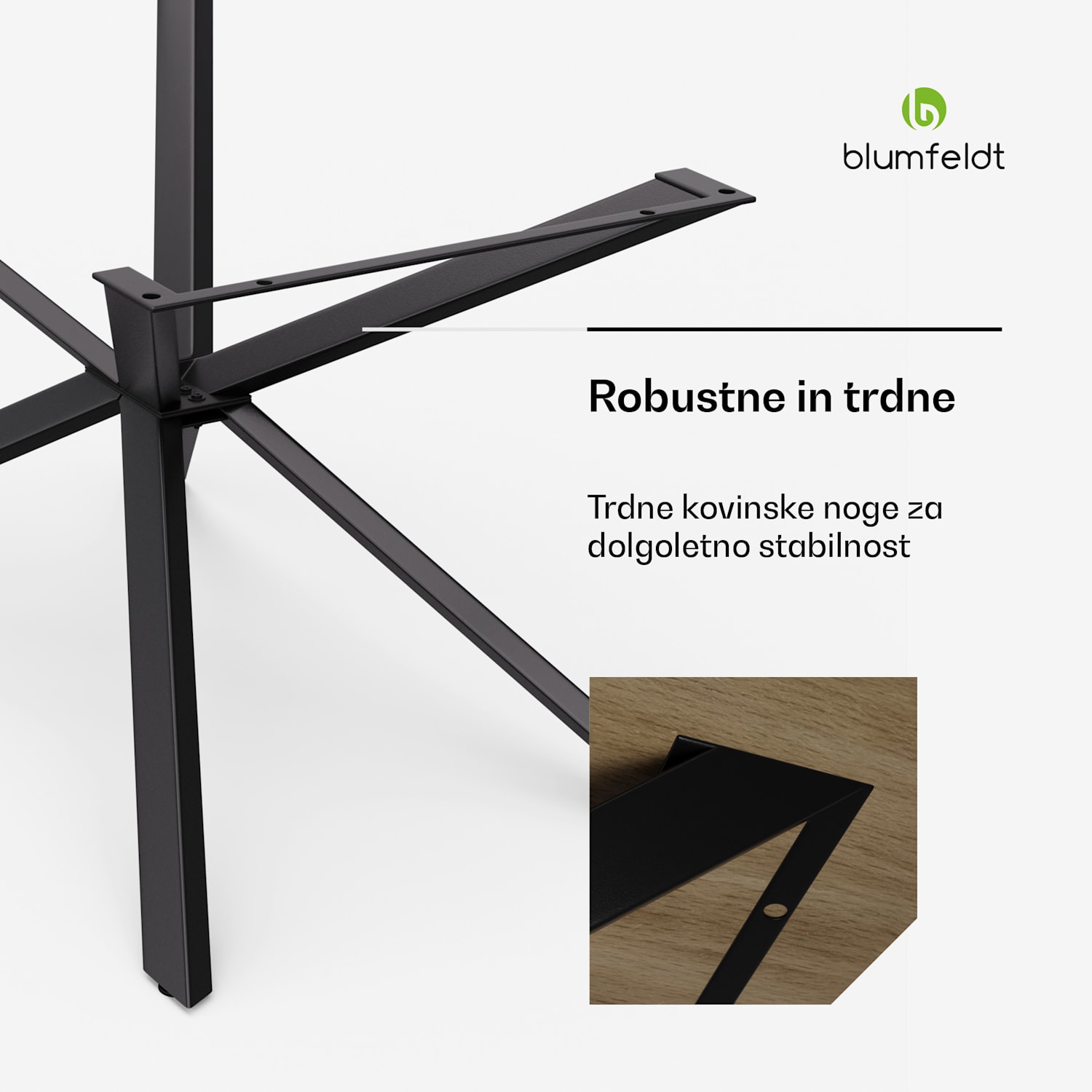 Clydebank Dining Legs noge za jedilno mizo, 71 x 70 x 120 cm (VxŠxG), kovina 