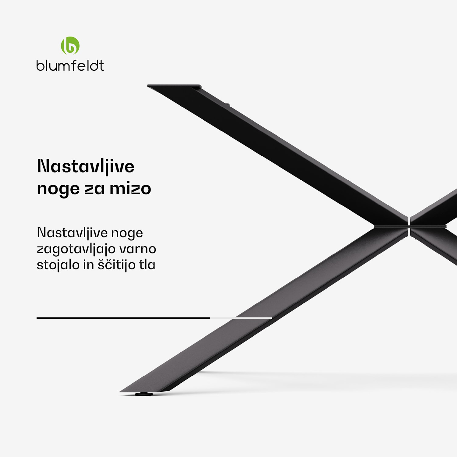 Clydebank Dining Legs noge za jedilno mizo, 71 x 70 x 120 cm (VxŠxG), kovina 