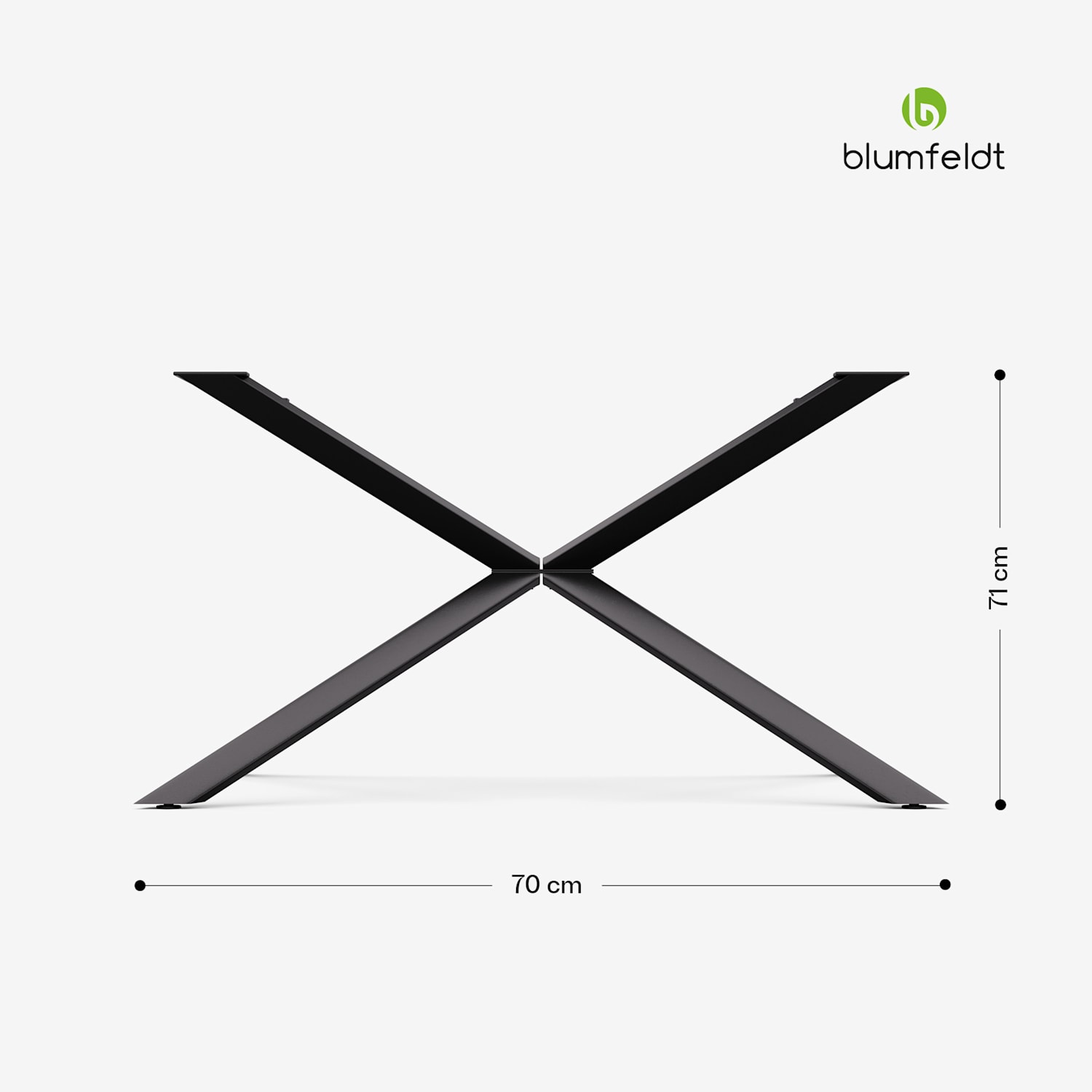 Clydebank Dining Legs nohy stola| 71 x 70 x 120 cm (VxŠxH), kov 