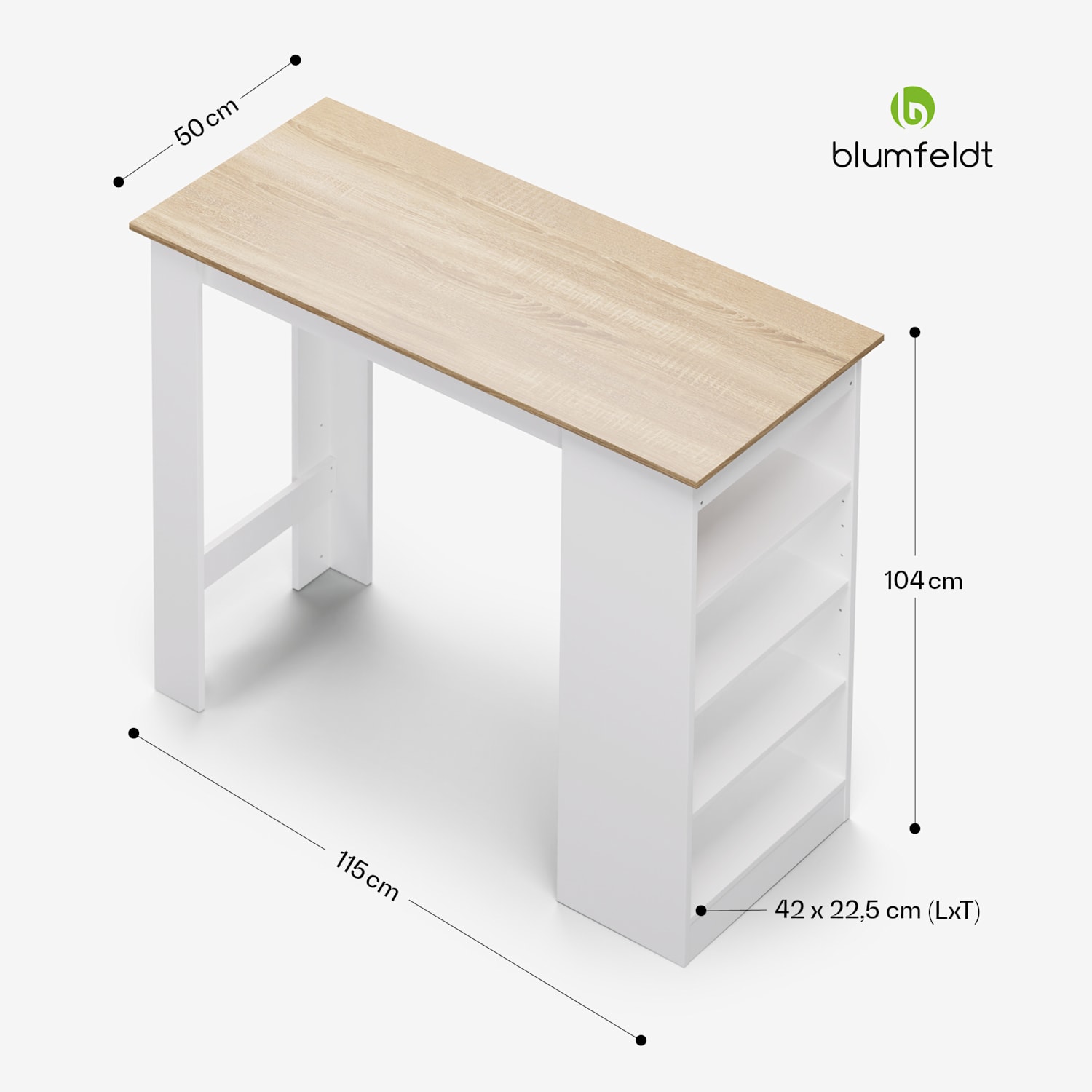 Erskine, barový stôl, pultový stôl, domáci bar, 3 úrovne, moderný dizajn 