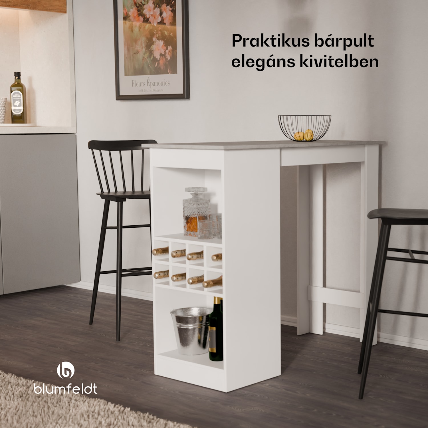 Bellshill, bárasztal, bárpult, bárpult, házi bár Szürke kő