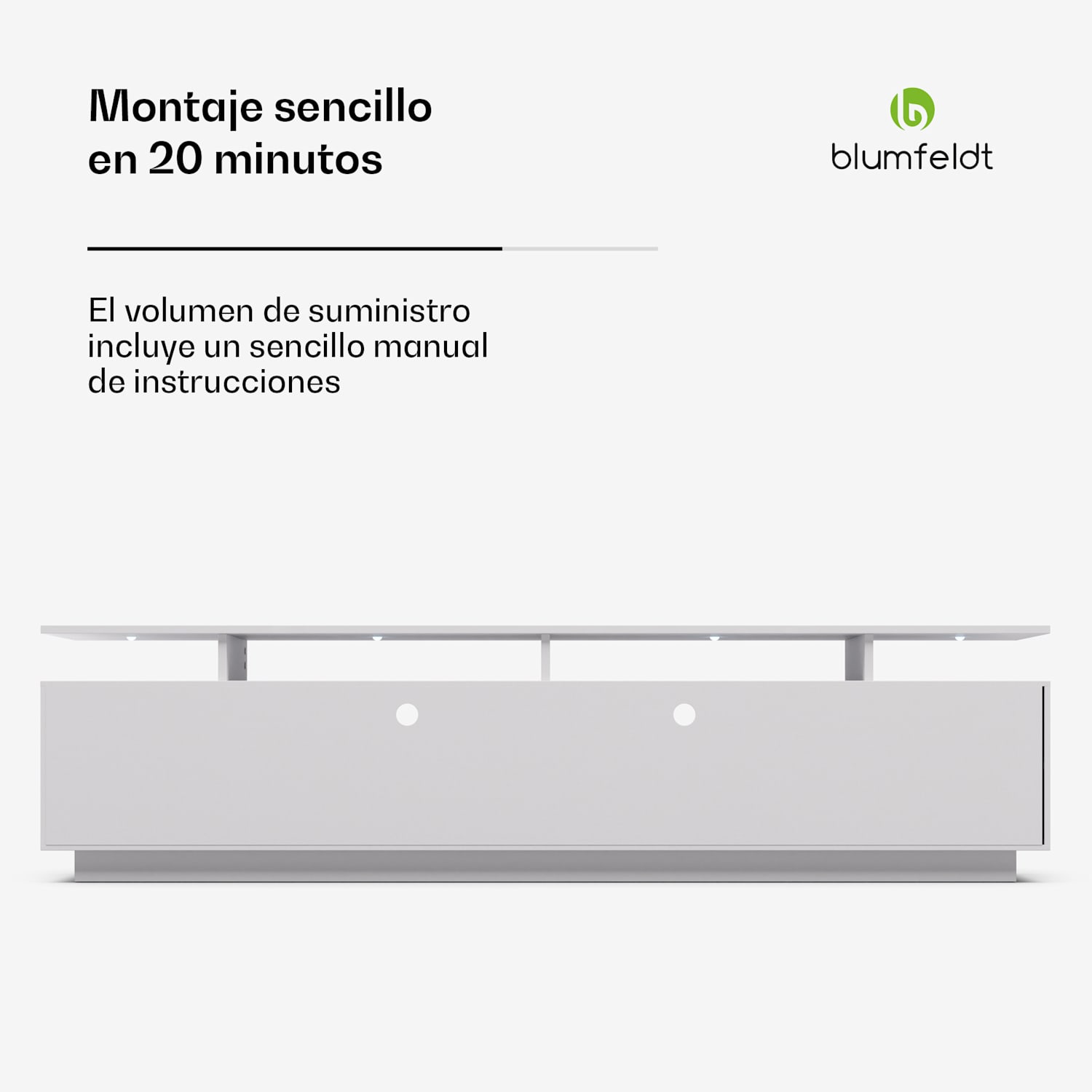  Mueble bajo para TV  Perth  LED 3 estantes blancos, 195 x 44 x 50 cm, LED dimensiones | Blanco