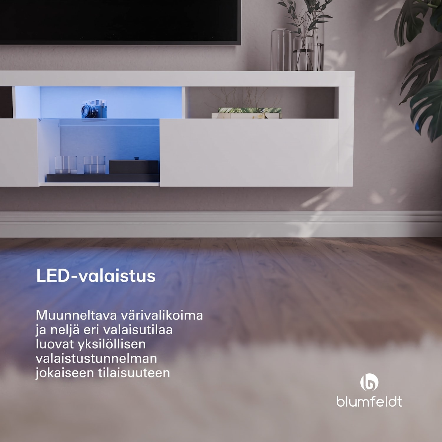 Elgin TV-taso televisiotaso 150 x 30 x 40 cm, LED 150 x 30 x 40 cm | Valkoinen