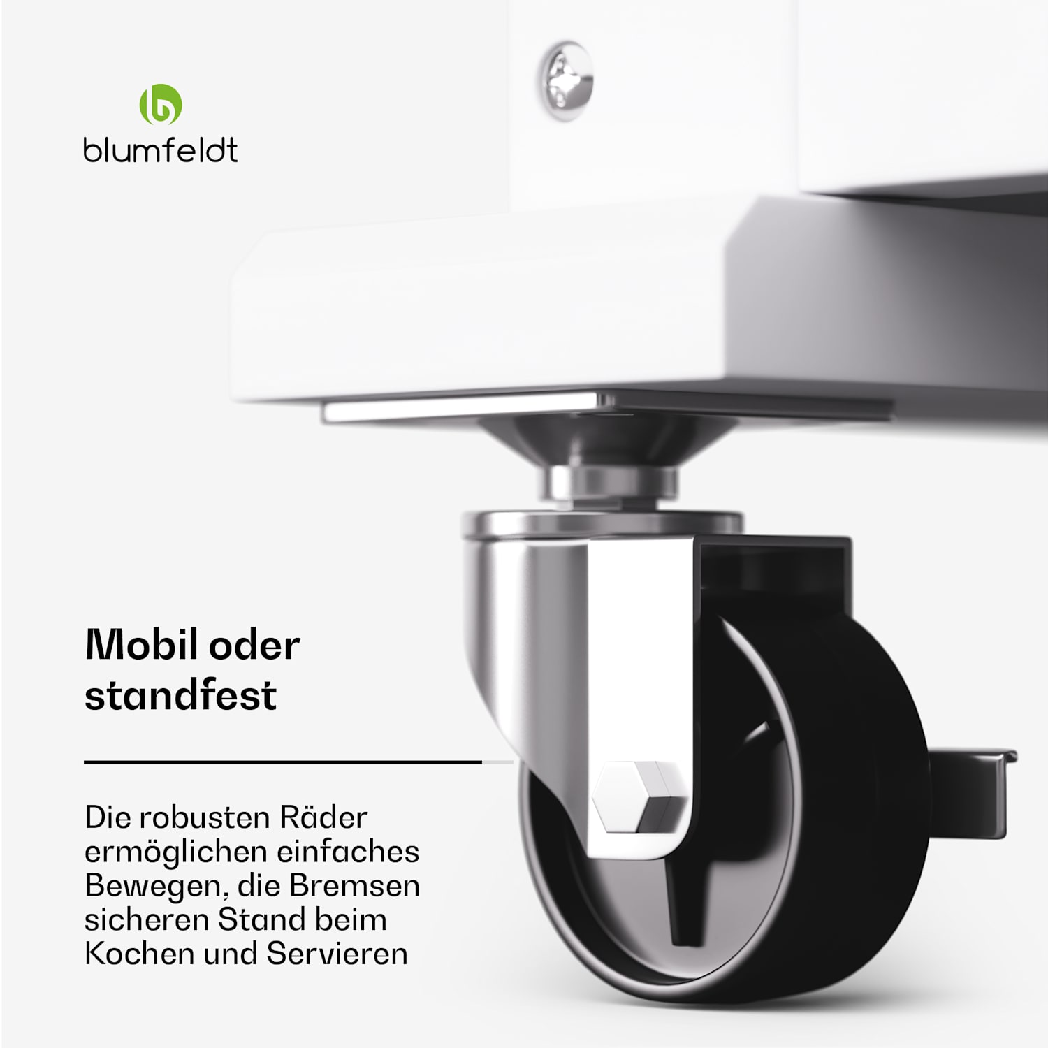 Etsu Servierwagen ausziehbare Arbeitsplatte 1 Schublade  