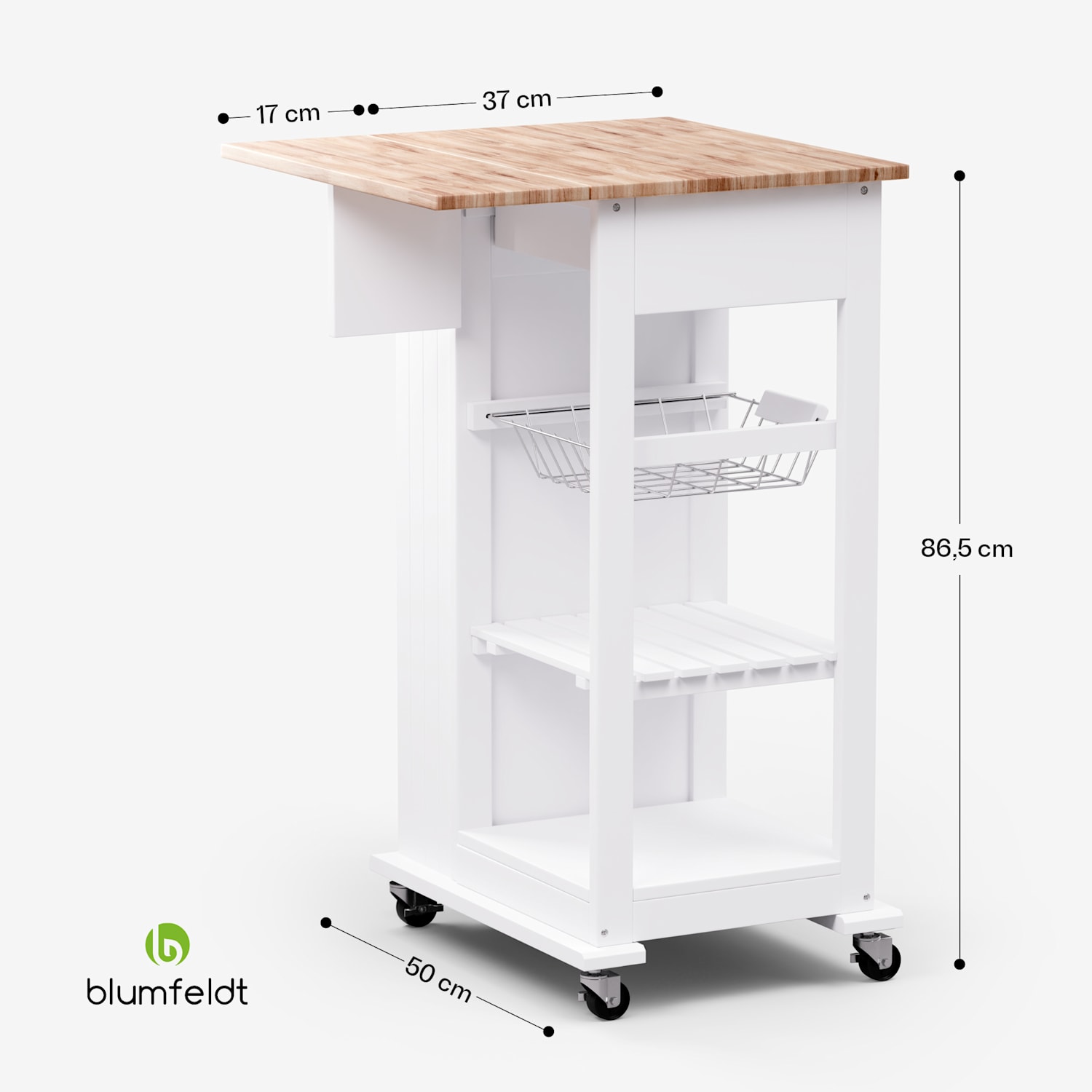 Carrinho de serviço Etsu tampo de trabalho extensível 1 gaveta  