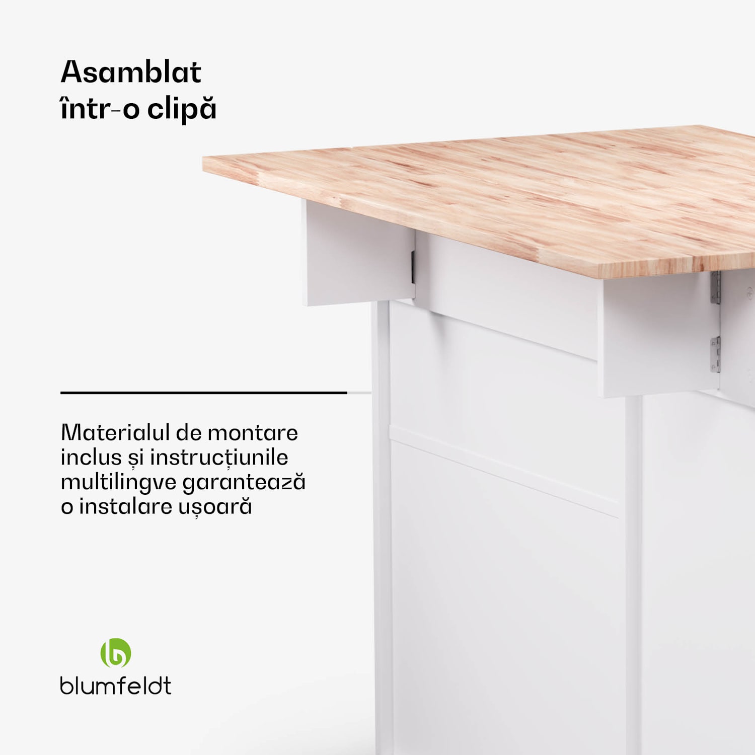 Etsu, cărucior de servire, blat de lucru extensibil, 2 sertare, 2 uși, 2 rafturi, roți cu frână de parcare, spațiu de depozitare, curățare ușoară 