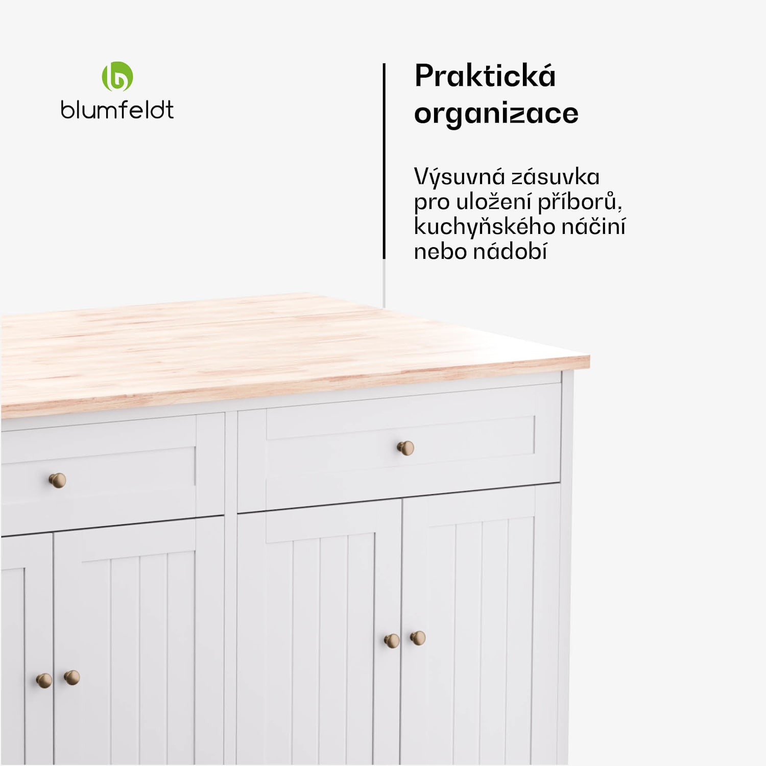 Etsu, kuchyňský ostrůvek, výsuvná pracovní deska, 2 zásuvky, 4 dvířka, lze použít jako jídelní stůl, úložný prostor, snadno se čistí 