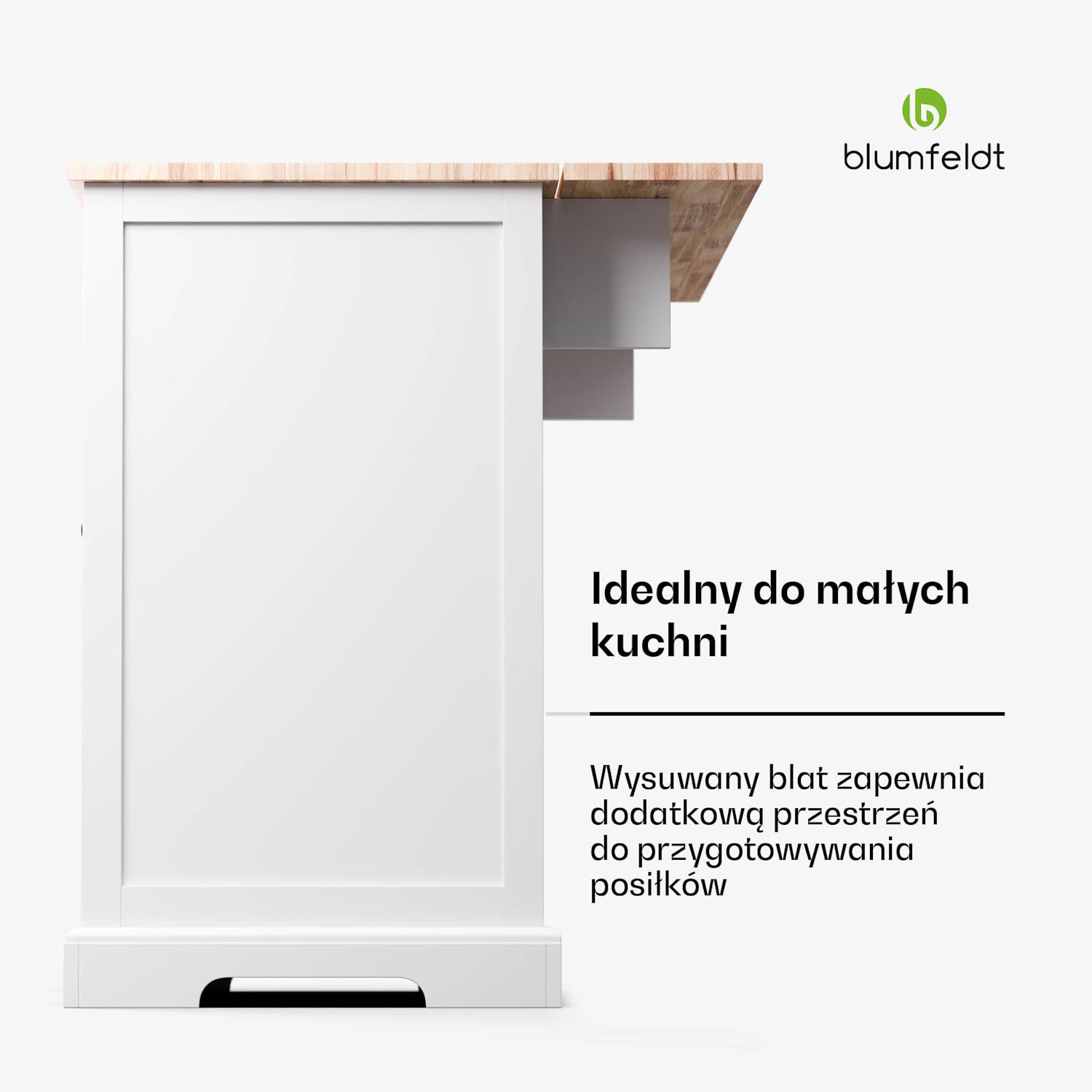 Etsu, wyspa kuchenna, wysuwany blat, 2 szuflady, 4 drzwiczki, może być używany jako stół jadalny, miejsce do przechowywania, łatwe czyszczenie 