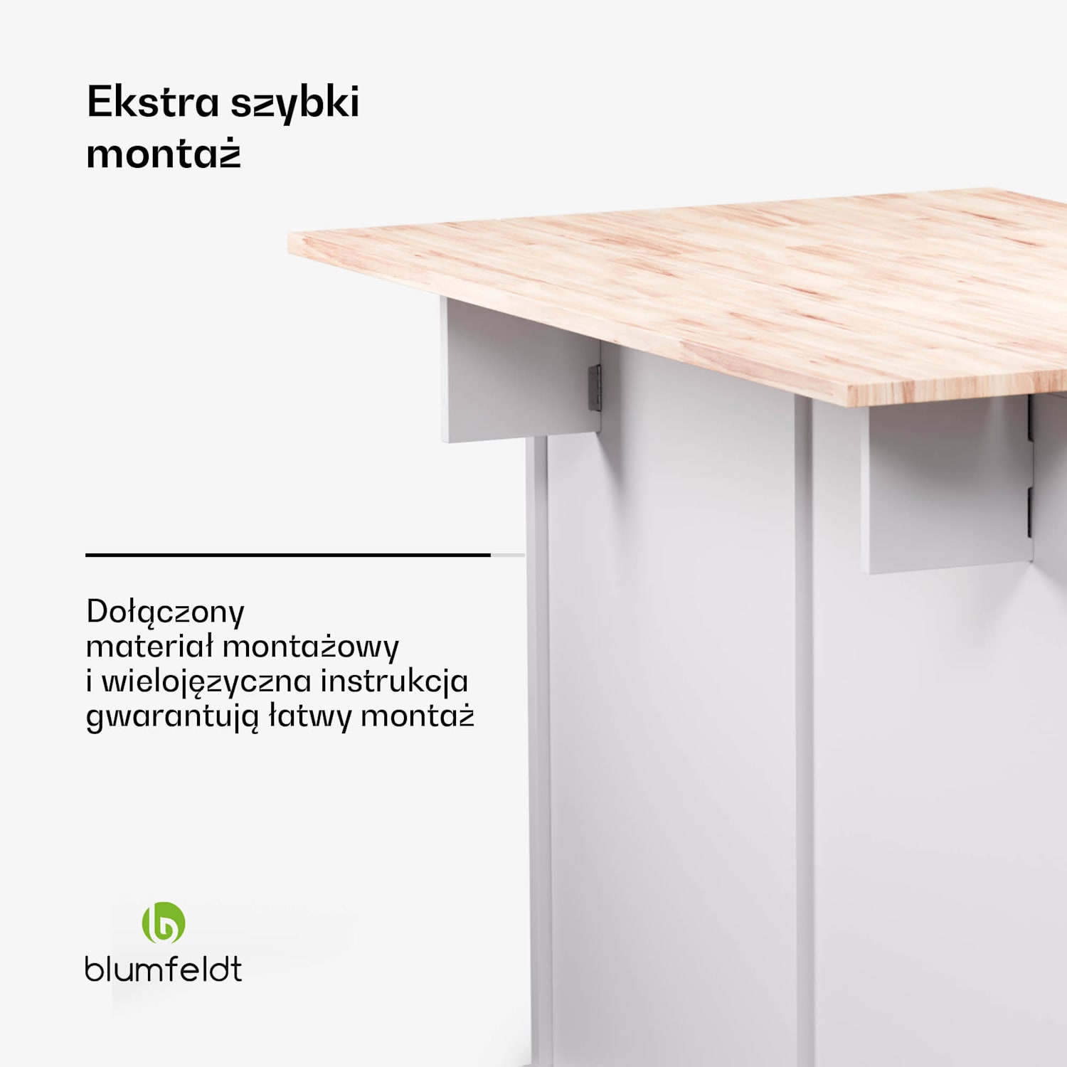 Etsu, wyspa kuchenna, wysuwany blat, 2 szuflady, 4 drzwiczki, może być używany jako stół jadalny, miejsce do przechowywania, łatwe czyszczenie 