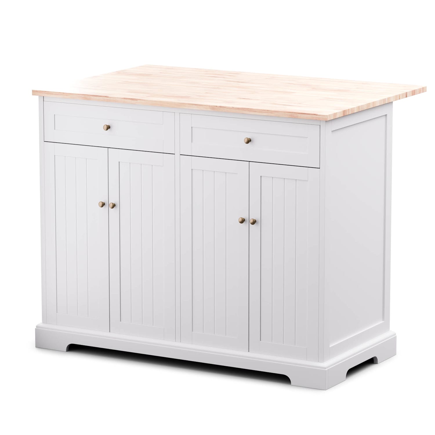 Etsu, insulă de bucătărie, blat extensibil, 2 sertare, 4 uși, poate fi folosit ca masă de luat masa, spațiu de depozitare, ușor de curățat 