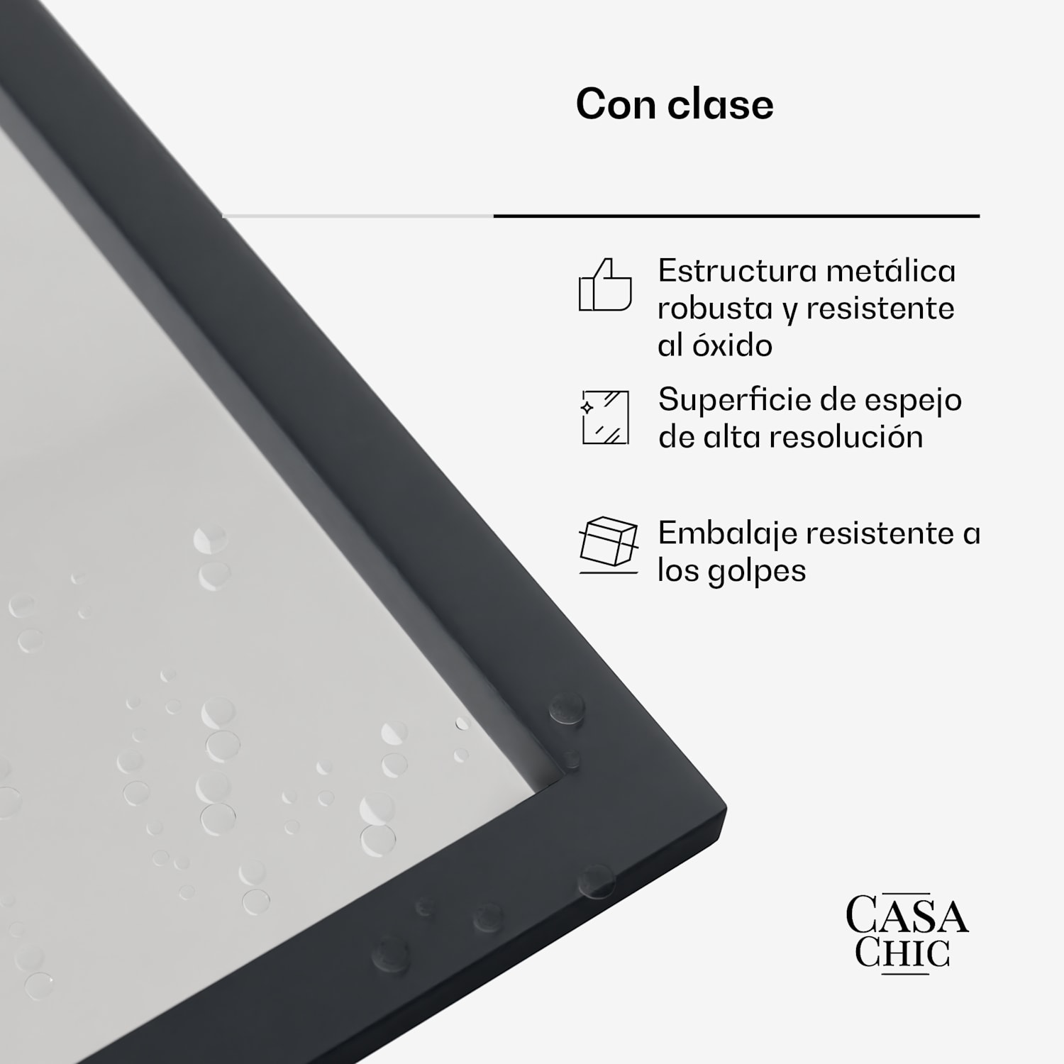 Espejo de pared francés Archway marco de aluminio 57 x 120 cm