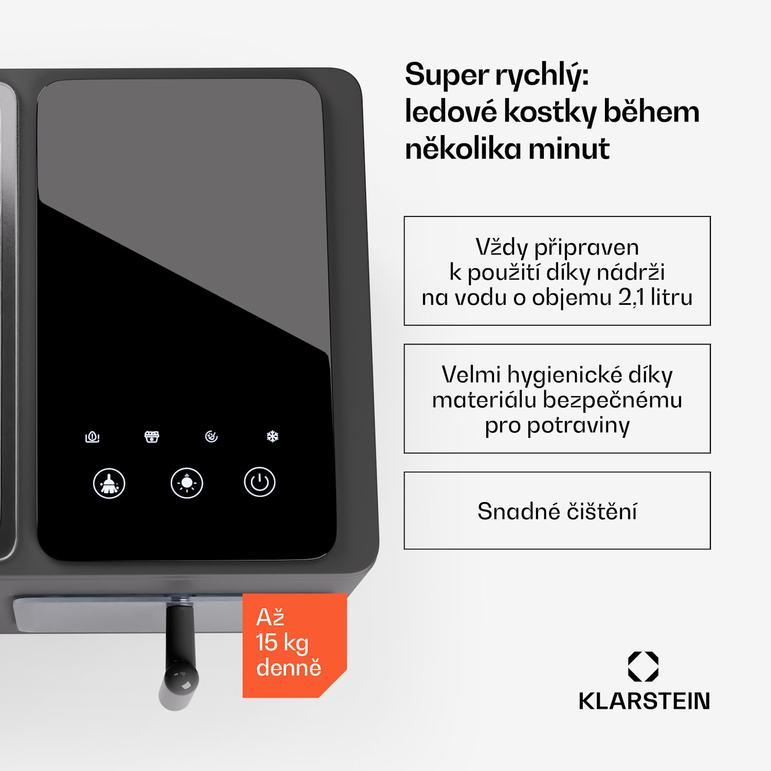 Glacial Pro Nugget, výrobník kostek ledu 