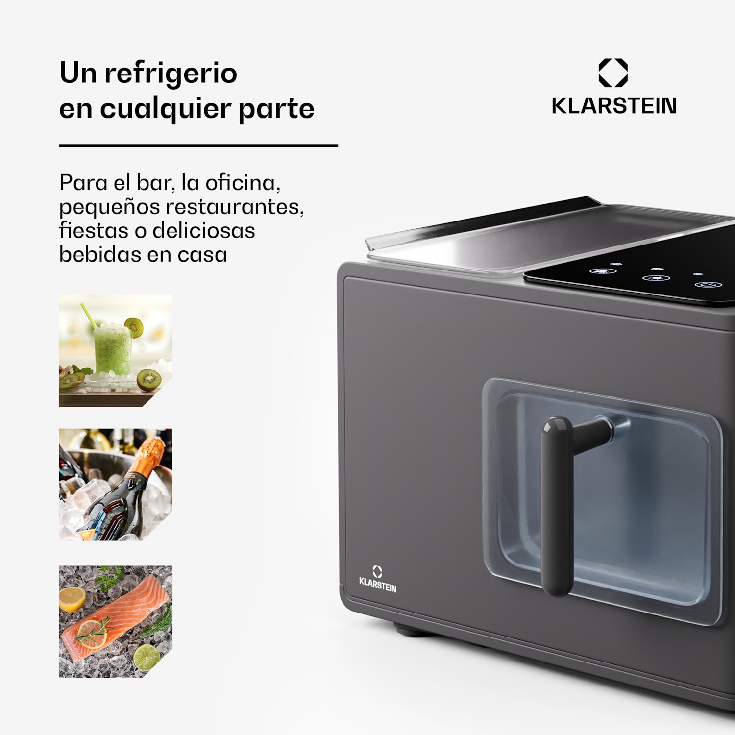 Glacial Pro Nugget Ice Maker Máquina de hielo en pepitas Modo rápido Compresor de 200 vatios 15 kg de pepitas de hielo al día Funcionamiento silencioso 