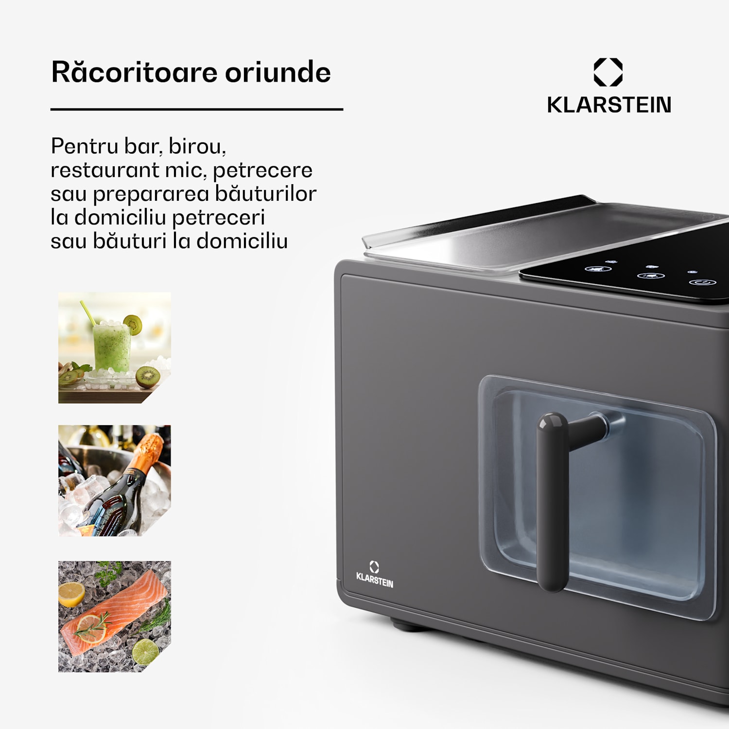 Mașină de gheață Glacial Pro Nugget, producător de cuburi de gheață 