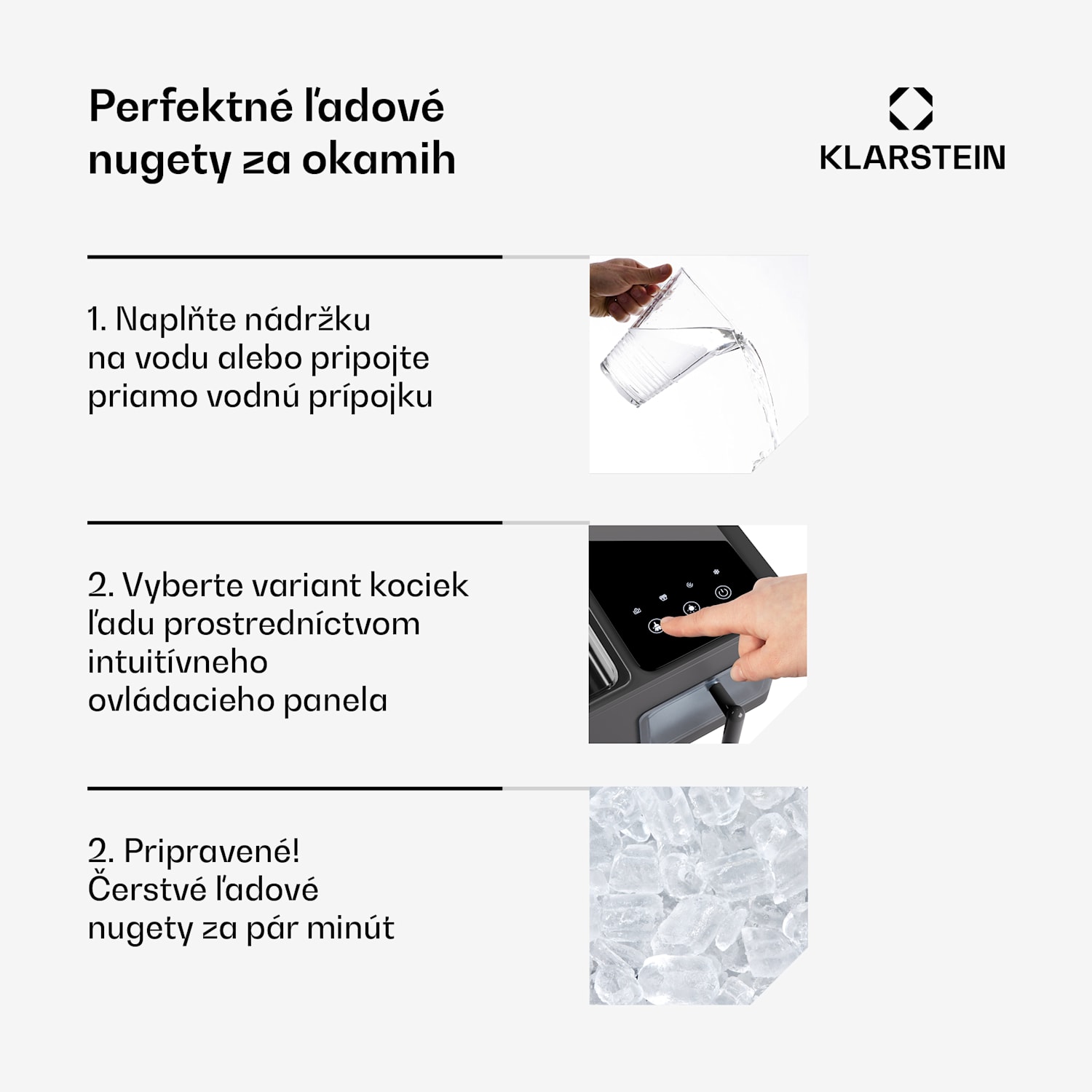 Výrobník ľadu, Glacial Pro Nugget, zariadenie na výrobu kociek ľadu 