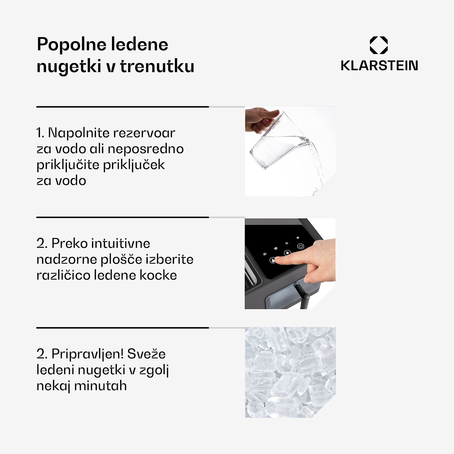 Izdelovalnik ledu, Glacial Pro Nugget, izdelovalnik ledenih kock 