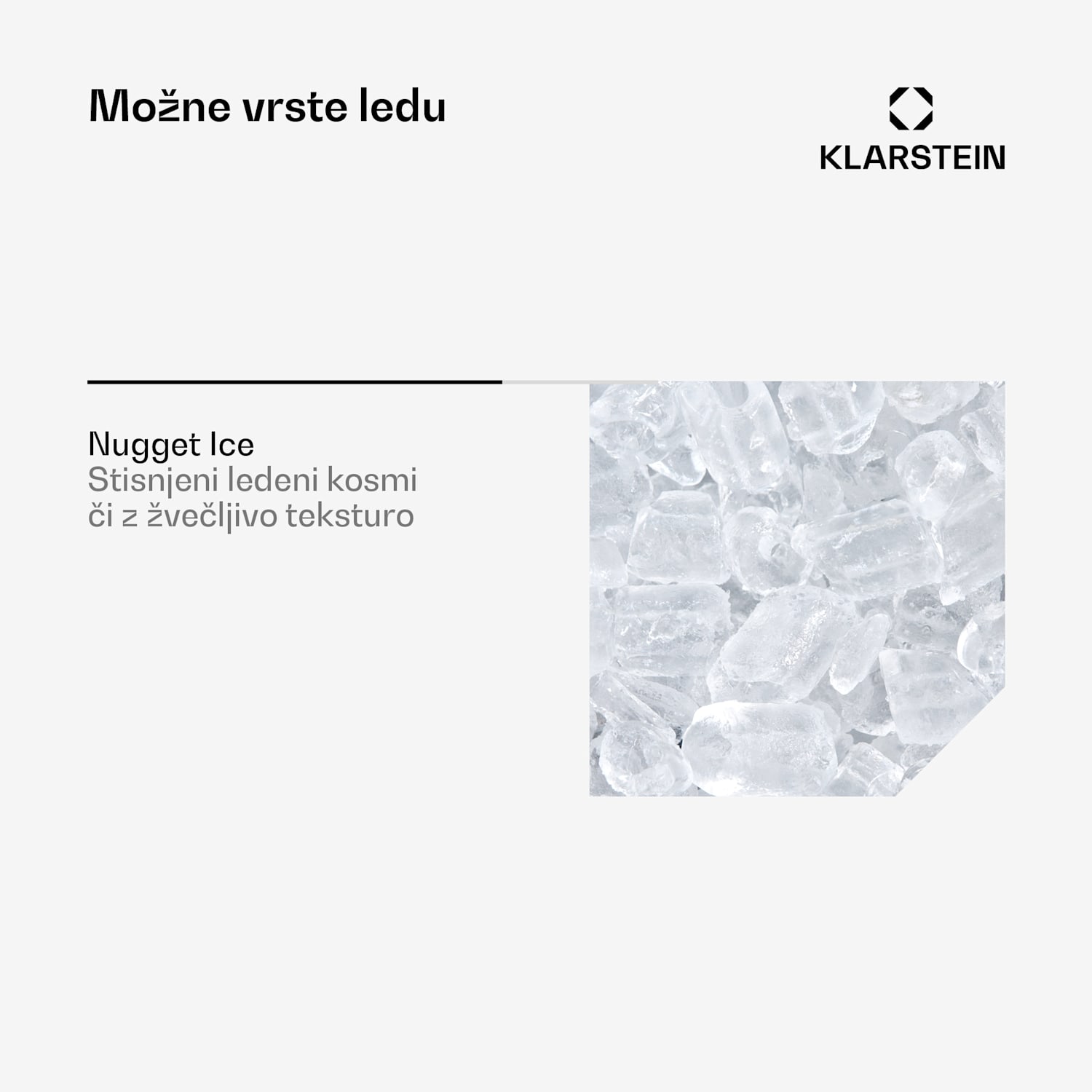 Izdelovalnik ledu, Glacial Pro Nugget, izdelovalnik ledenih kock 