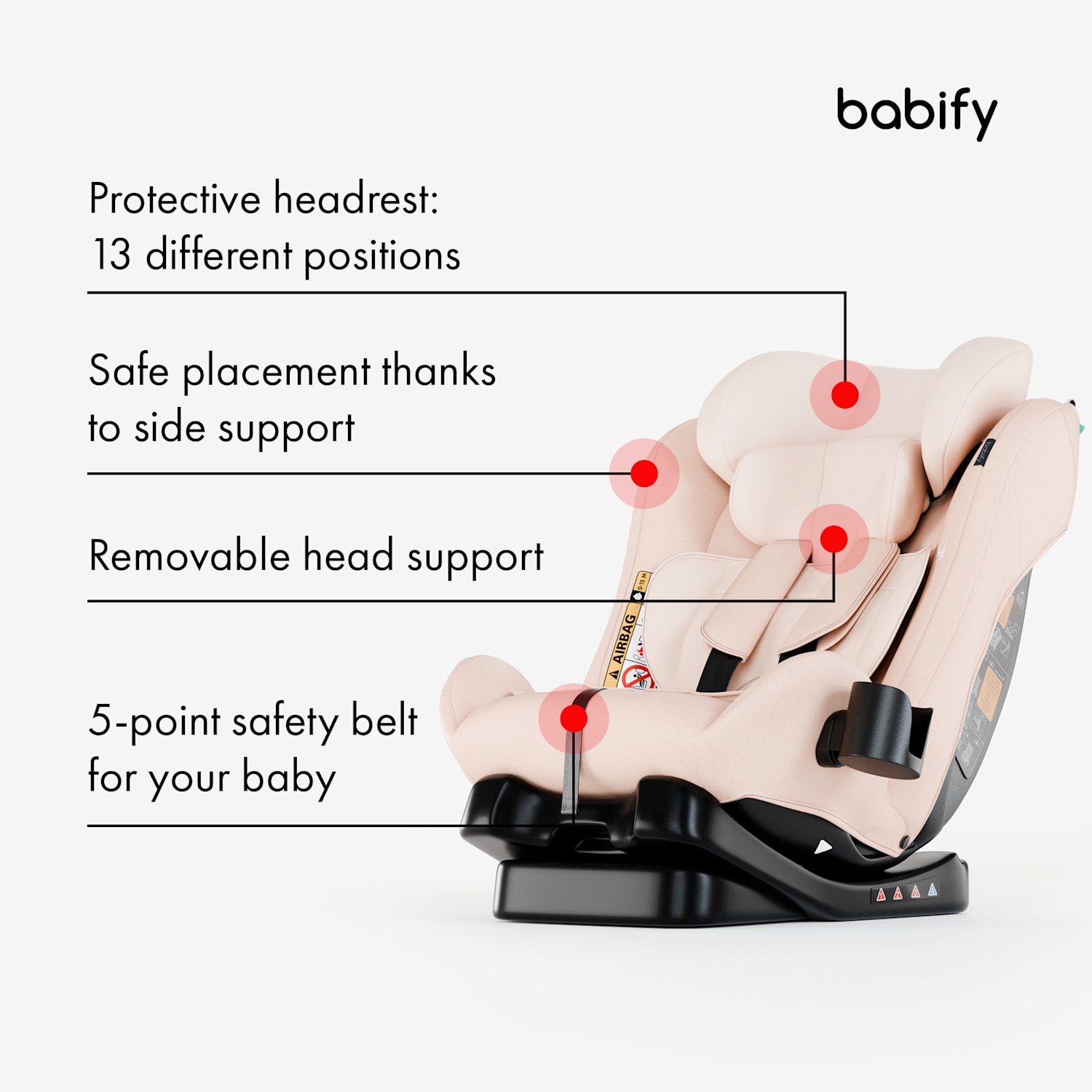 Cadeira auto para criança 3 em 1 para tamanho de 40 até 150 cm certificado por UN ECE R 129 reborder com 3 ângulos de inclinação  