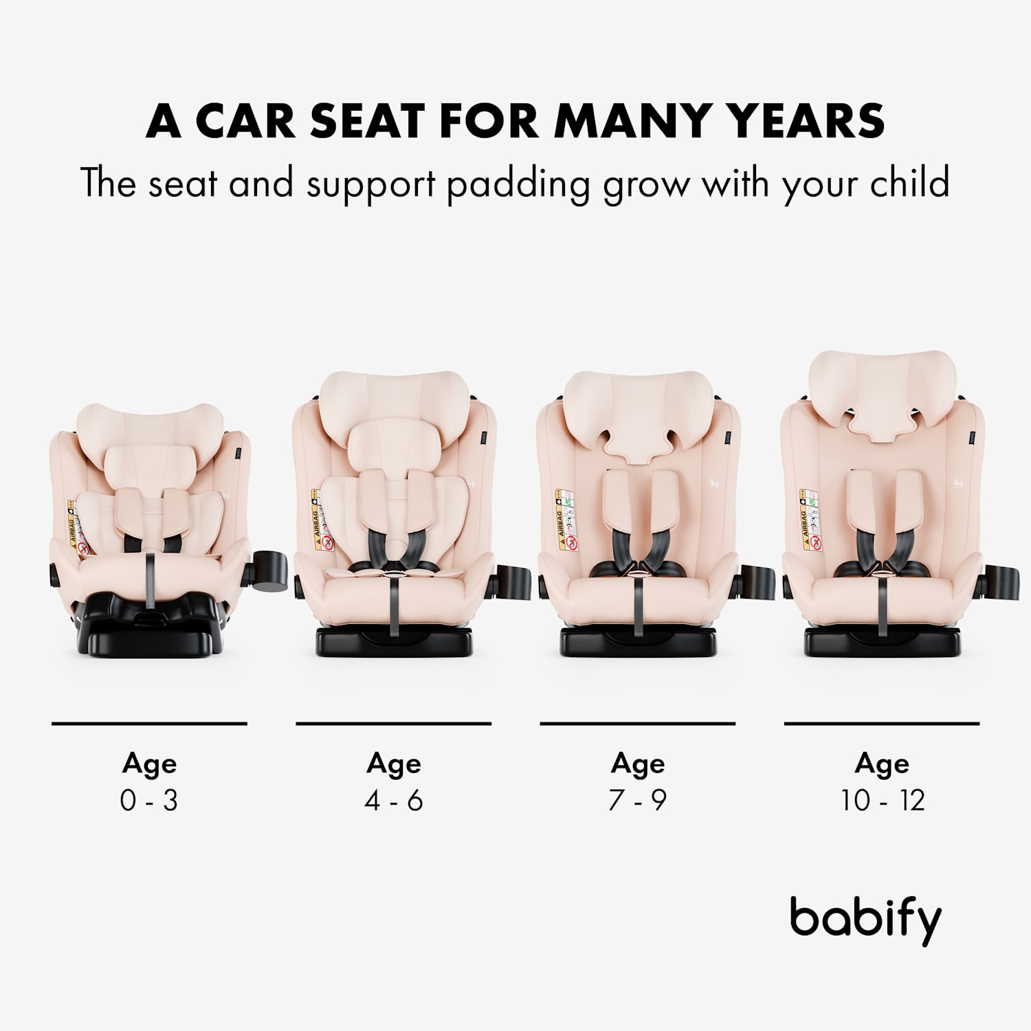 Cadeira auto para criança 3 em 1 para tamanho de 40 até 150 cm certificado por UN ECE R 129 reborder com 3 ângulos de inclinação  