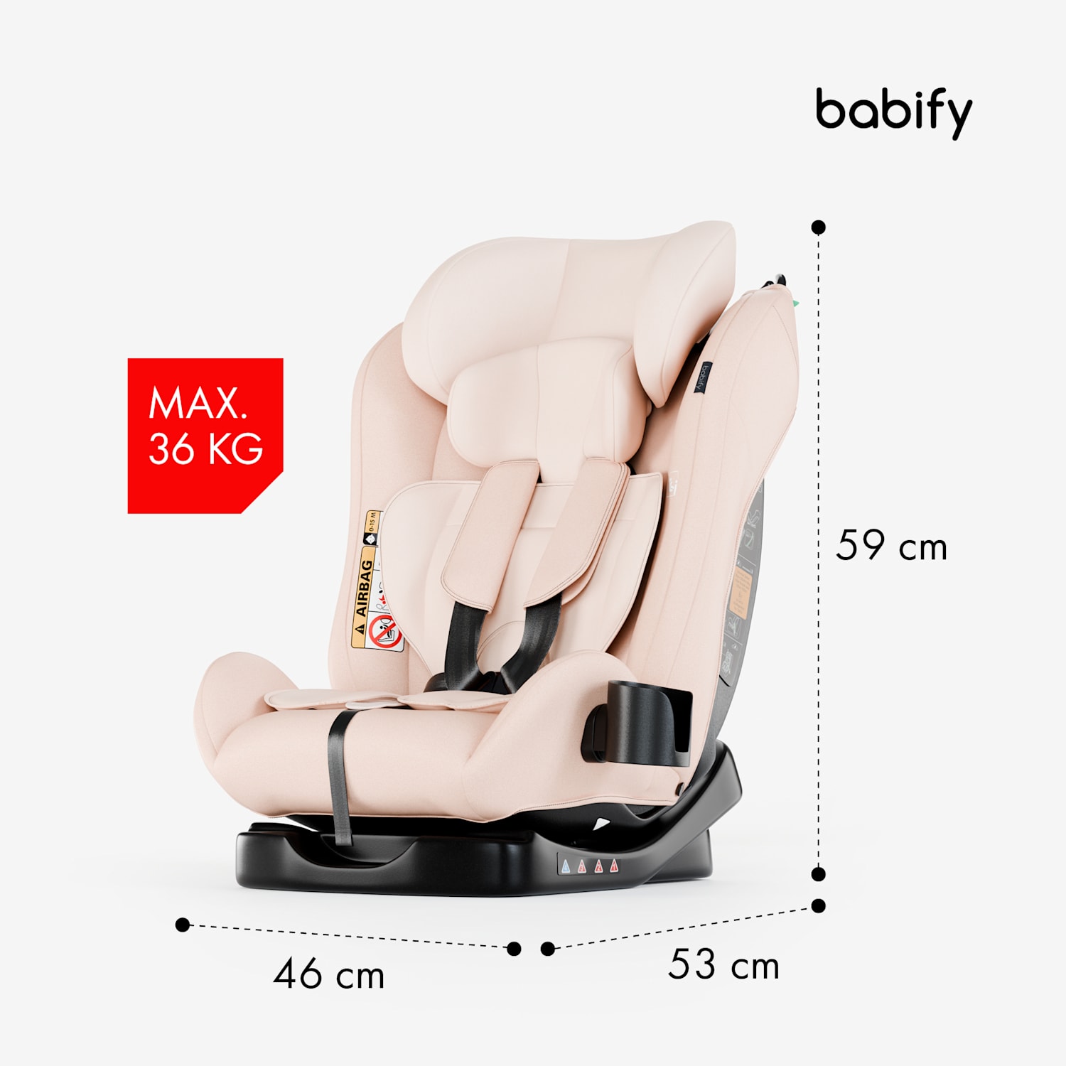 Cadeira auto para criança 3 em 1 para tamanho de 40 até 150 cm certificado por UN ECE R 129 reborder com 3 ângulos de inclinação  