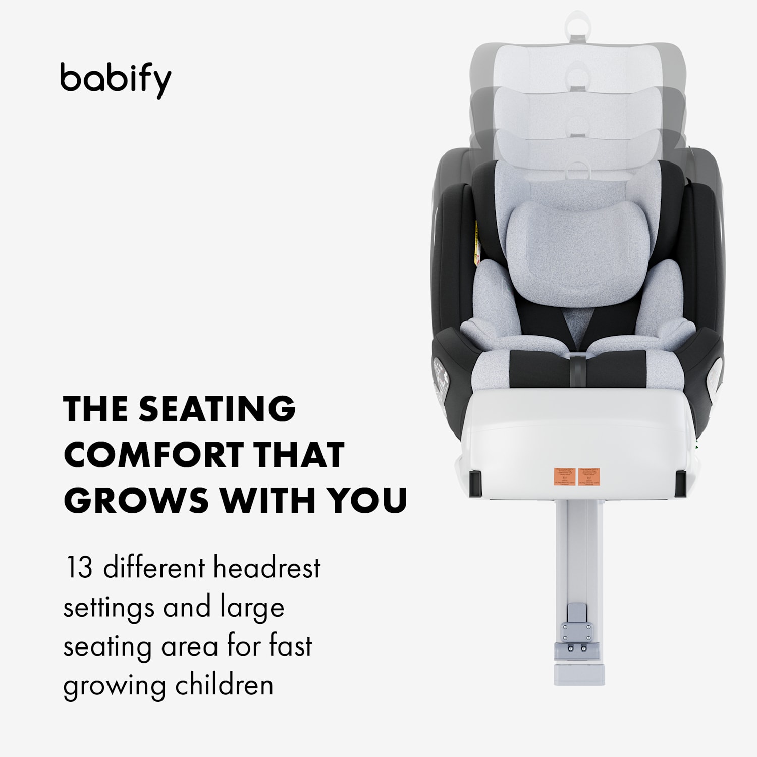 Auto-Kindersitz 360° com suporte ajustável 40–150cm, sistema ISOFIX, cinto de 5 pontos ECE R129 