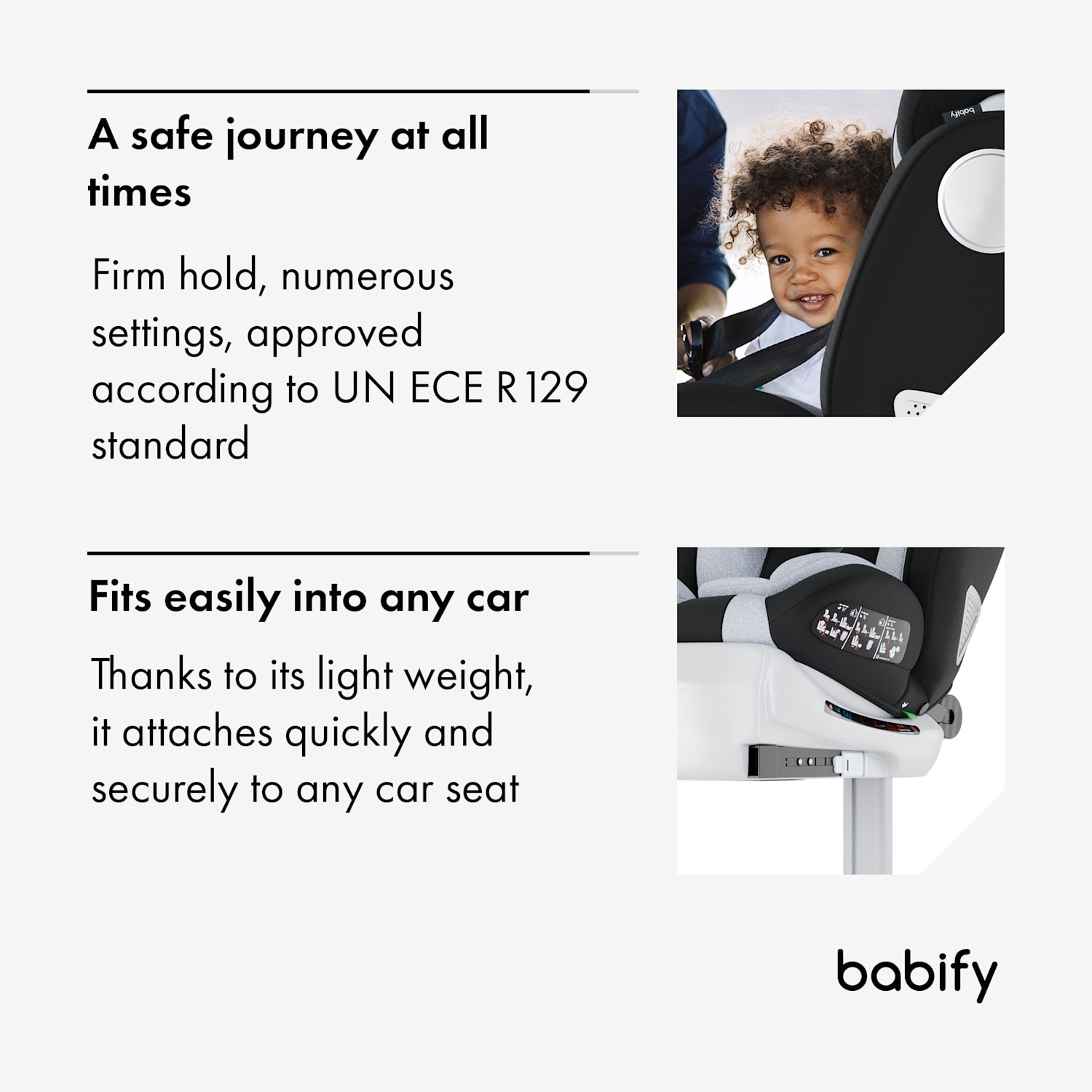 Auto-Kindersitz 360° com suporte ajustável 40–150cm, sistema ISOFIX, cinto de 5 pontos ECE R129 