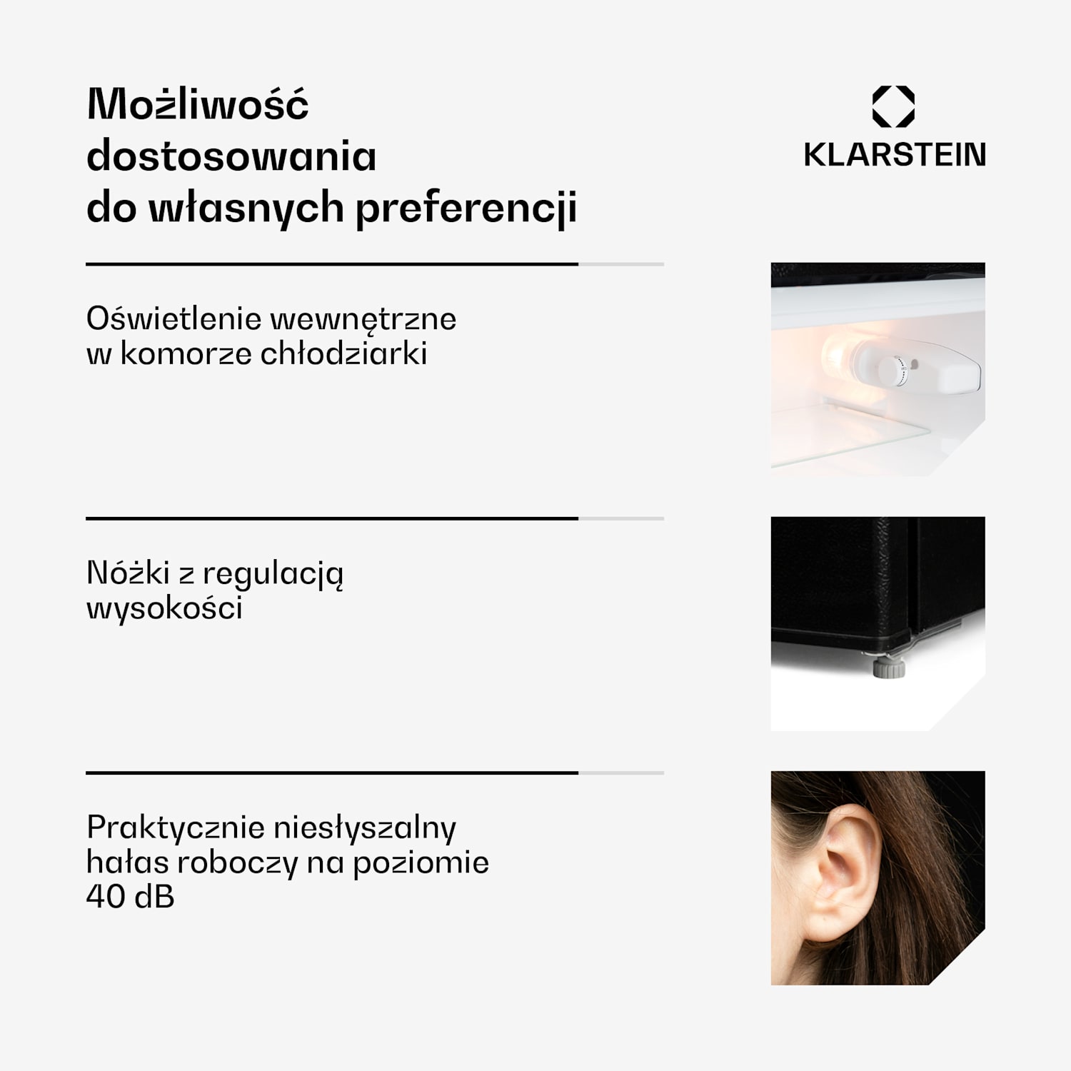 Big Daddy Cool, chłodziarko-zamrażarka, 61/26 l, 40 dB, klasa energetyczna F 87 Ltr | Czarny