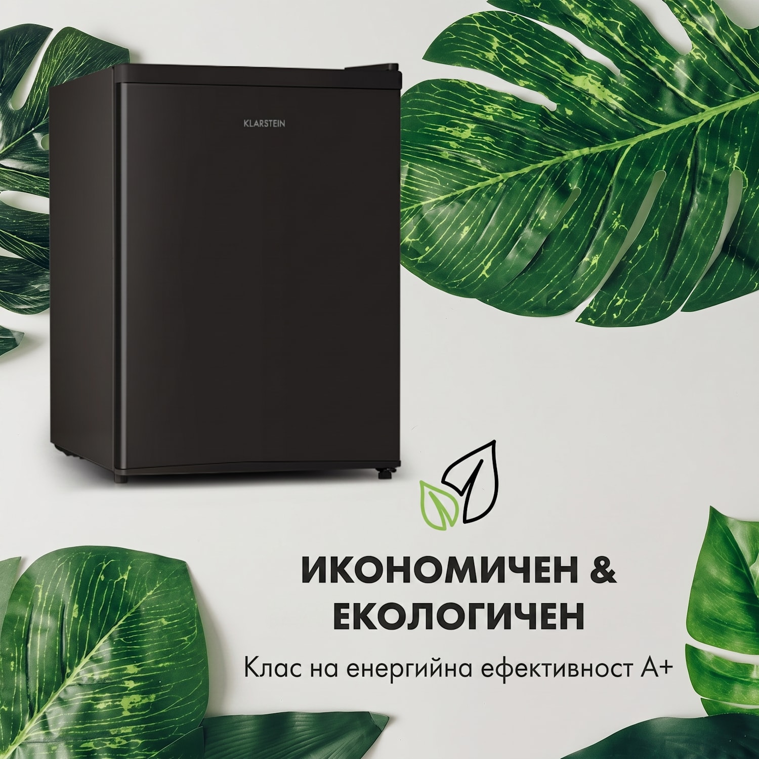 Cool Kid, мини хладилник с фризерно отделение 4 л, 66 л, 41 dB, F, черен Черно