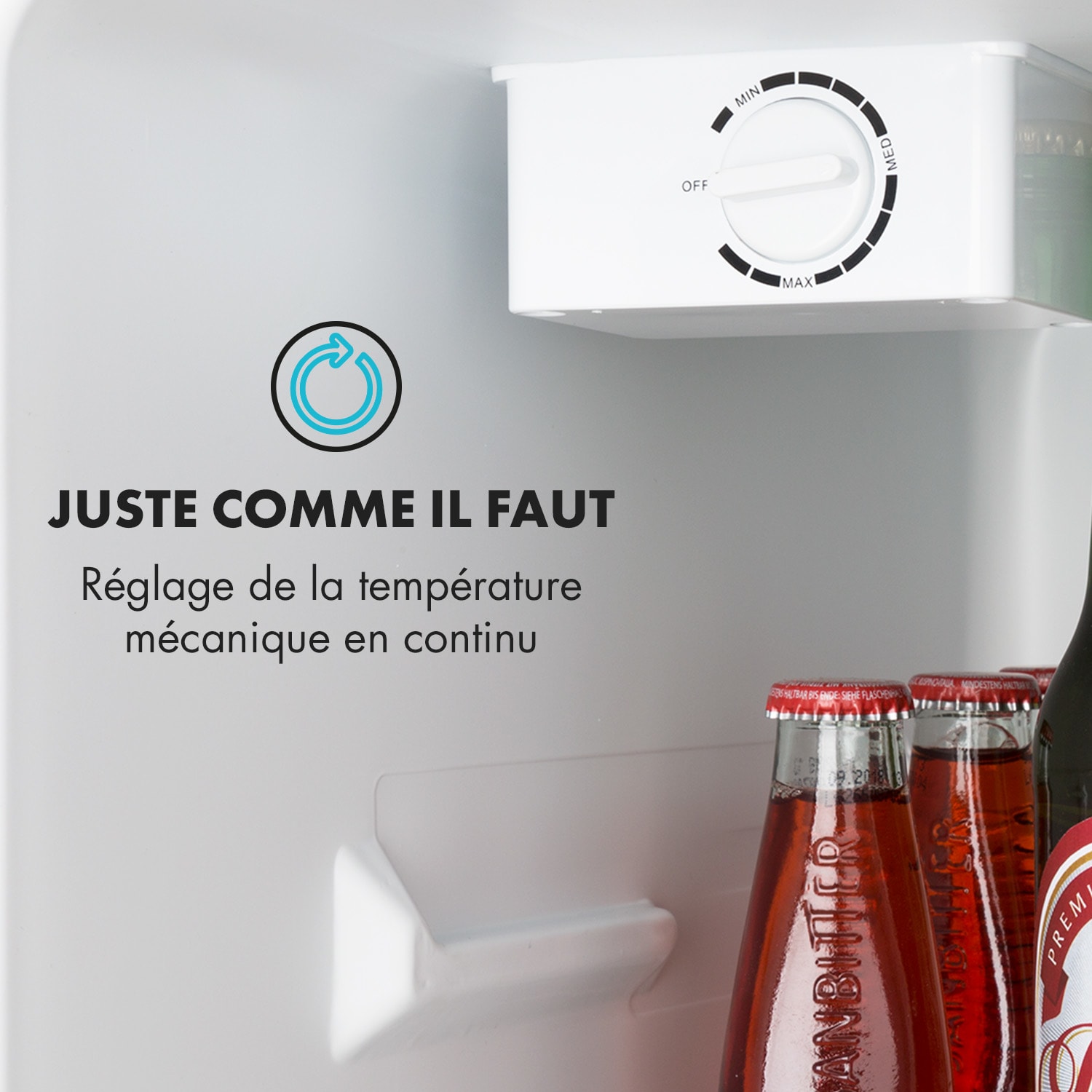 Cool Kid Mini-réfrigérateur avec compartiment congélateur 4 L 66 litres 41dB Noir