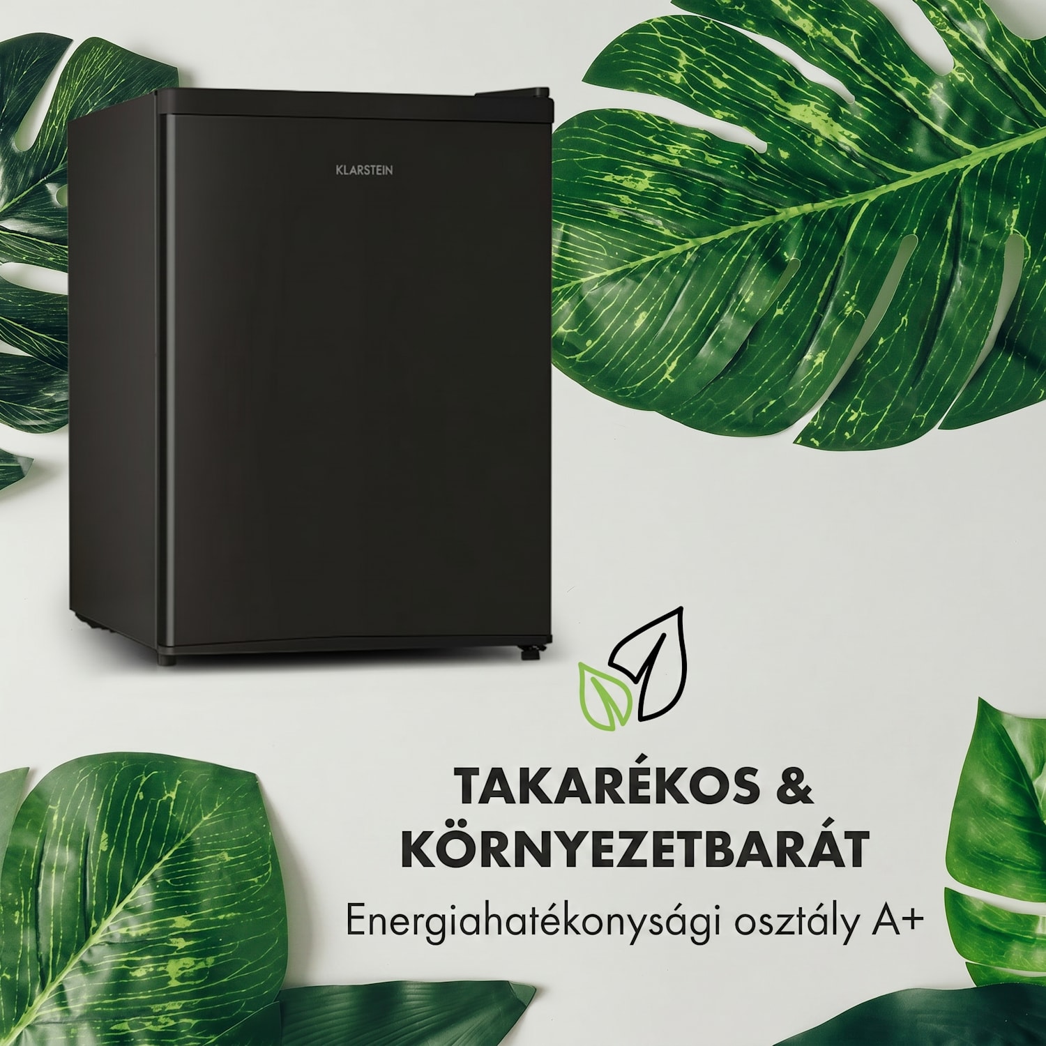 Cool Kid, mini hűtőszekrény, 66 liter, 4 liter fagyasztórekesz, 41 dB, F energiahatékonysági osztály, fekete Fekete