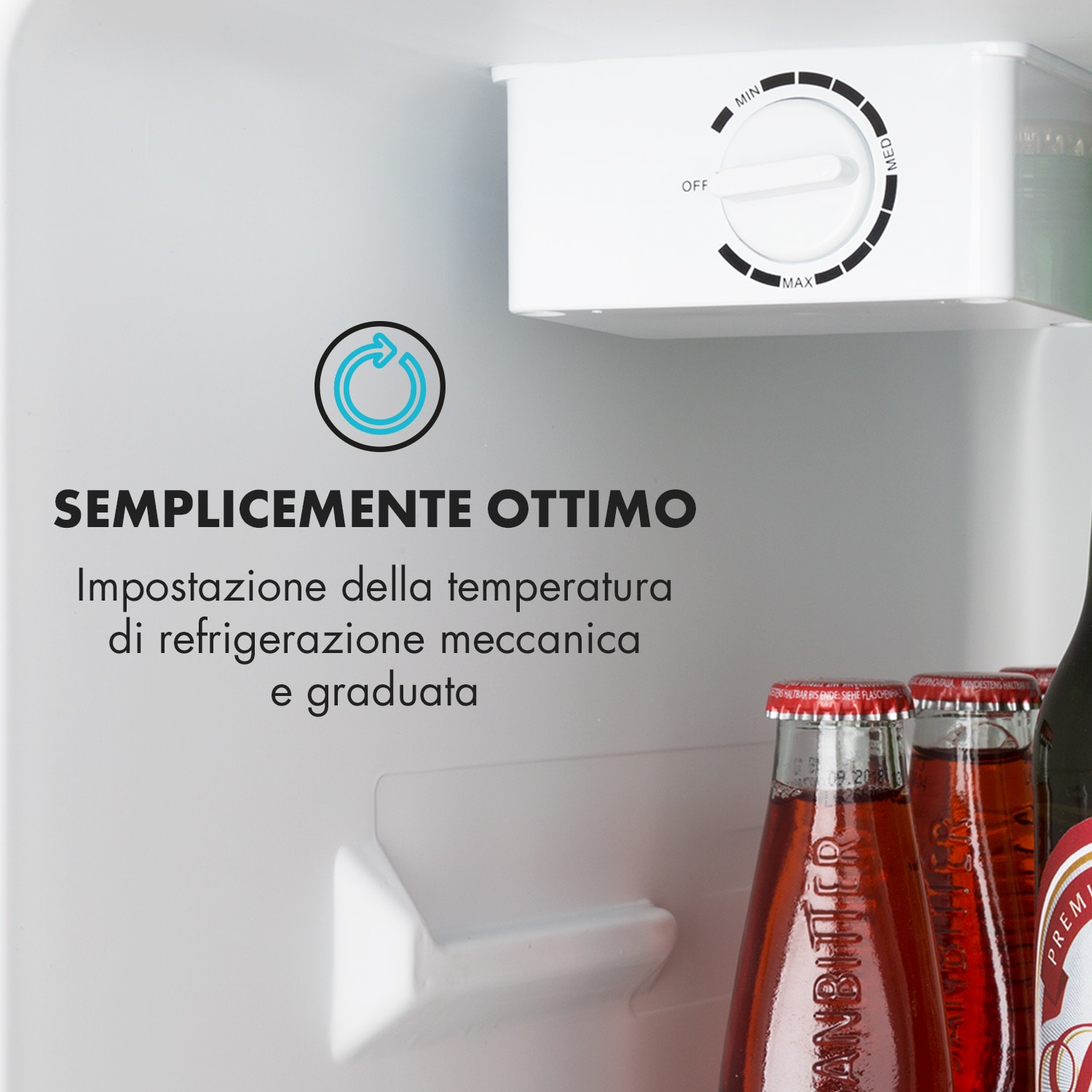 Mini frigo Cool Kid con vano congelatore da 4 litri 66 litri 41dB Preto