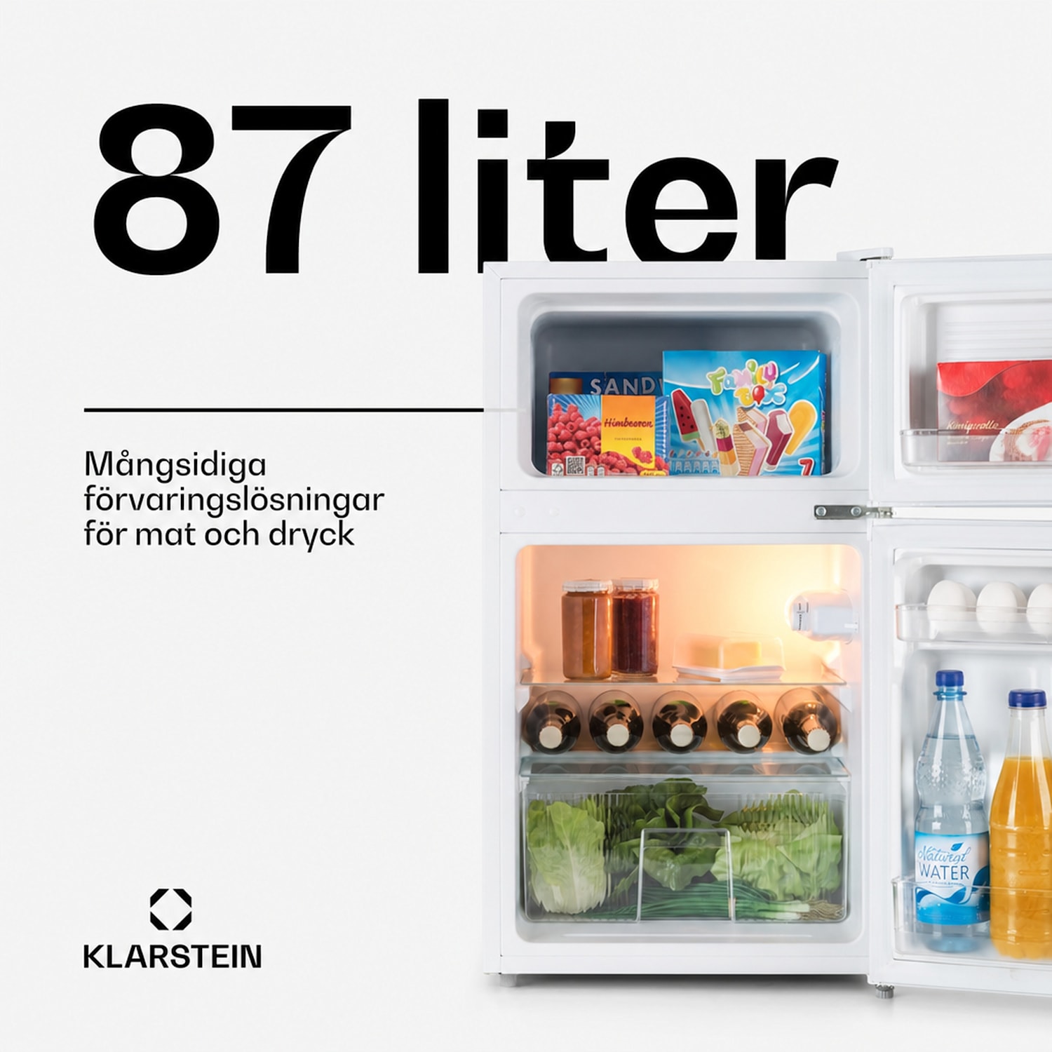 Big Daddy Cool Kyl/frys-kombi 87 liter 40 dB EK E 87 L | Vit