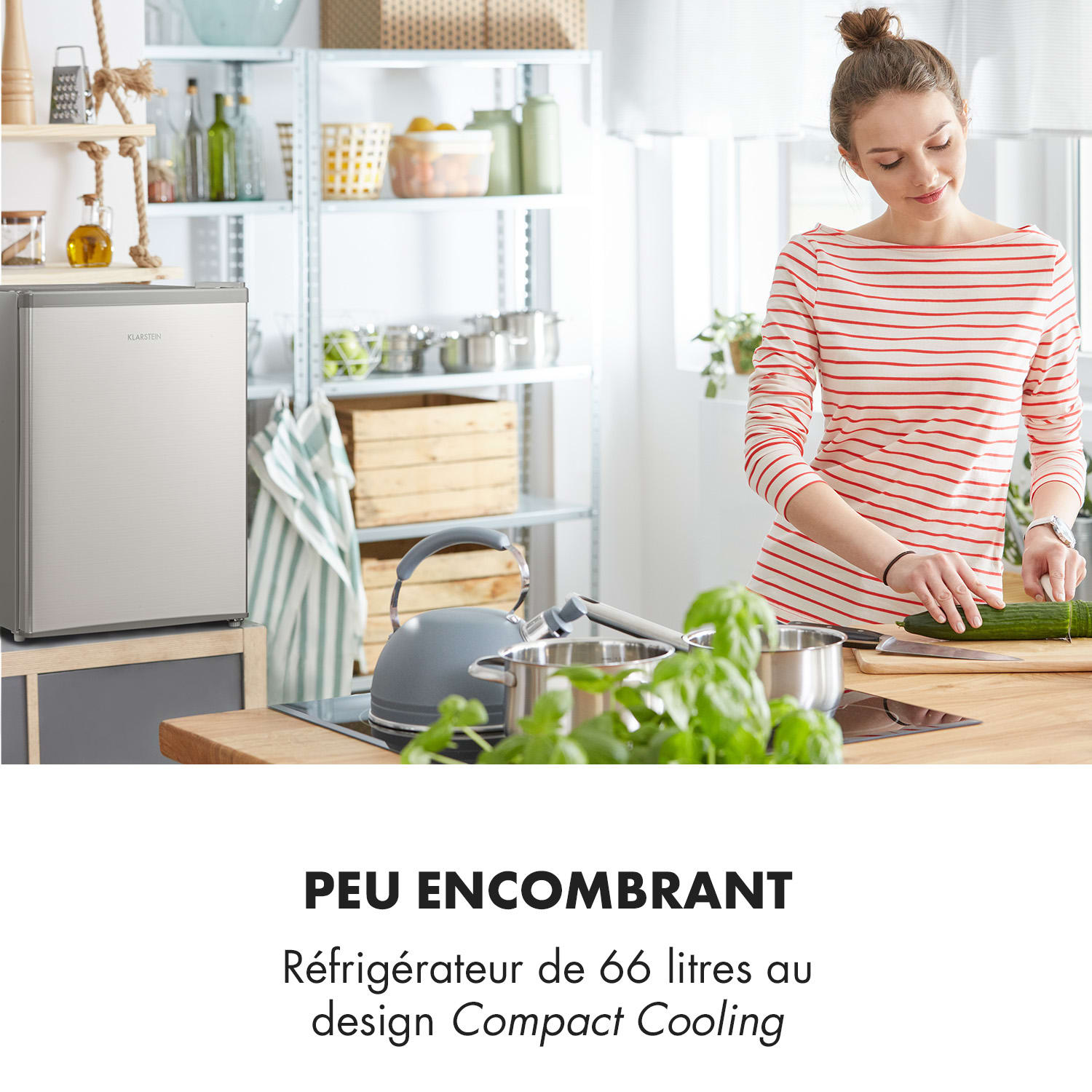 Cool Kid Mini-réfrigérateur avec compartiment congélateur 4 L 66 litres 41dB 