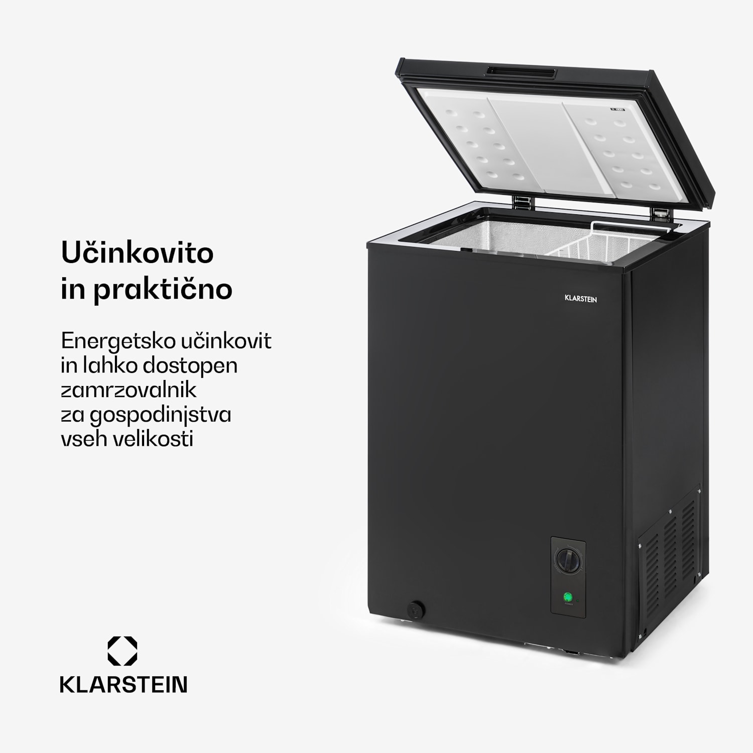 Iceblokk 99, zamrzovalnik, 98 l, 75 W, F, črna 100 Ltr | Črna