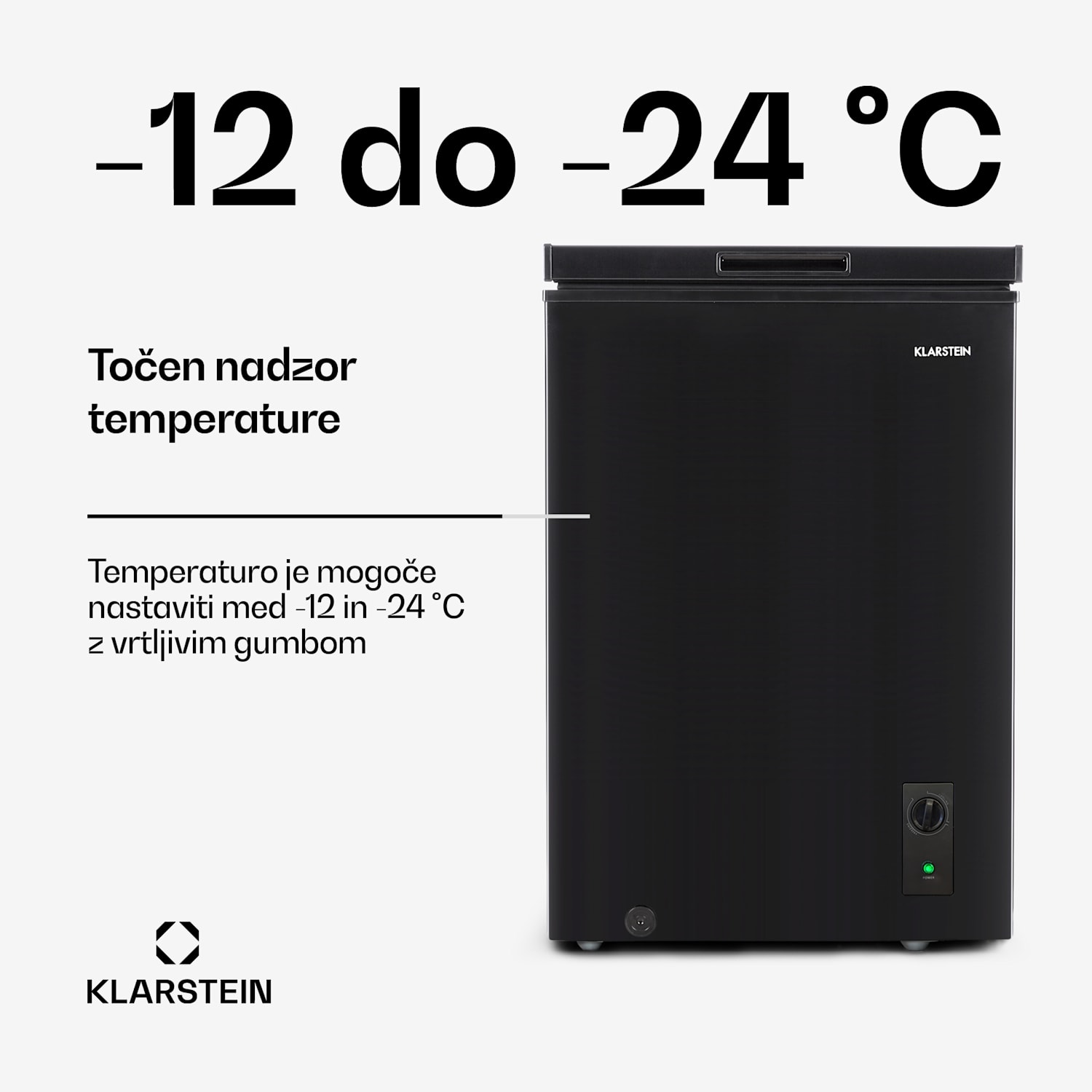 Iceblokk 99, zamrzovalnik, 98 l, 75 W, F, črna 100 Ltr | Črna