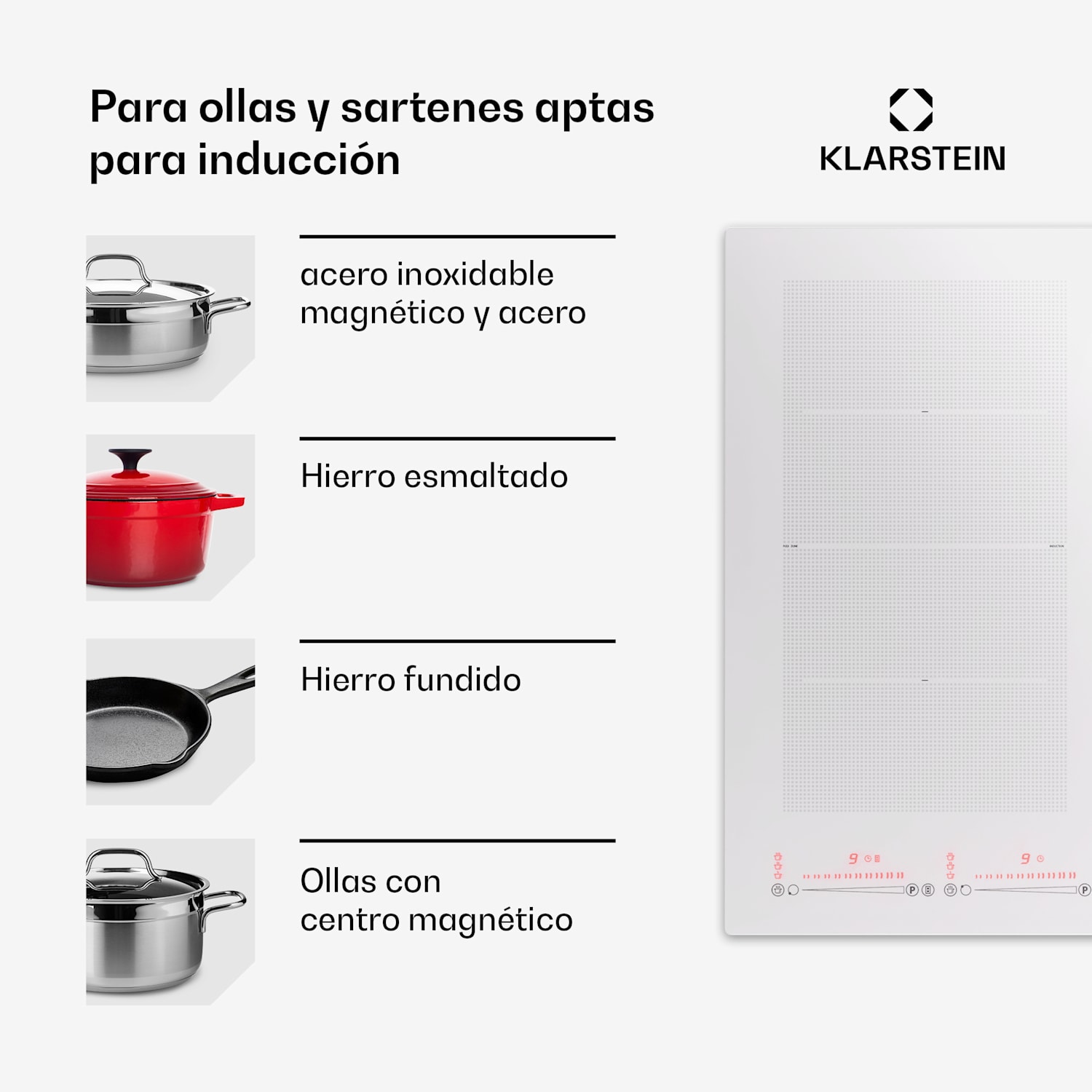 Masterzone 60 Flex Placa de inducción encastrable 4 zonas flexibles ThermoBoost Tecnología Smart 9600 W 
