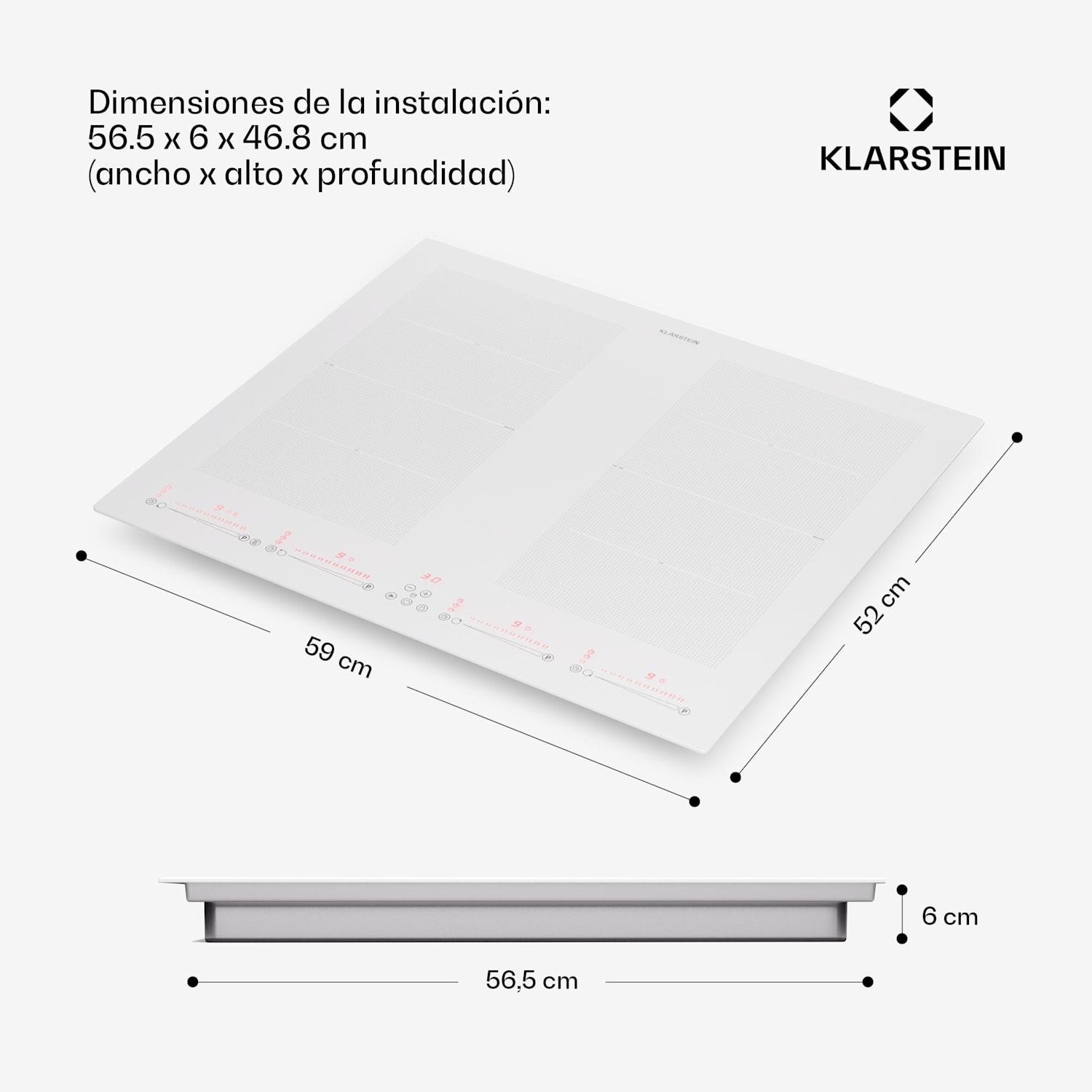 Masterzone 60 Flex Placa de inducción encastrable 4 zonas flexibles ThermoBoost Tecnología Smart 9600 W 