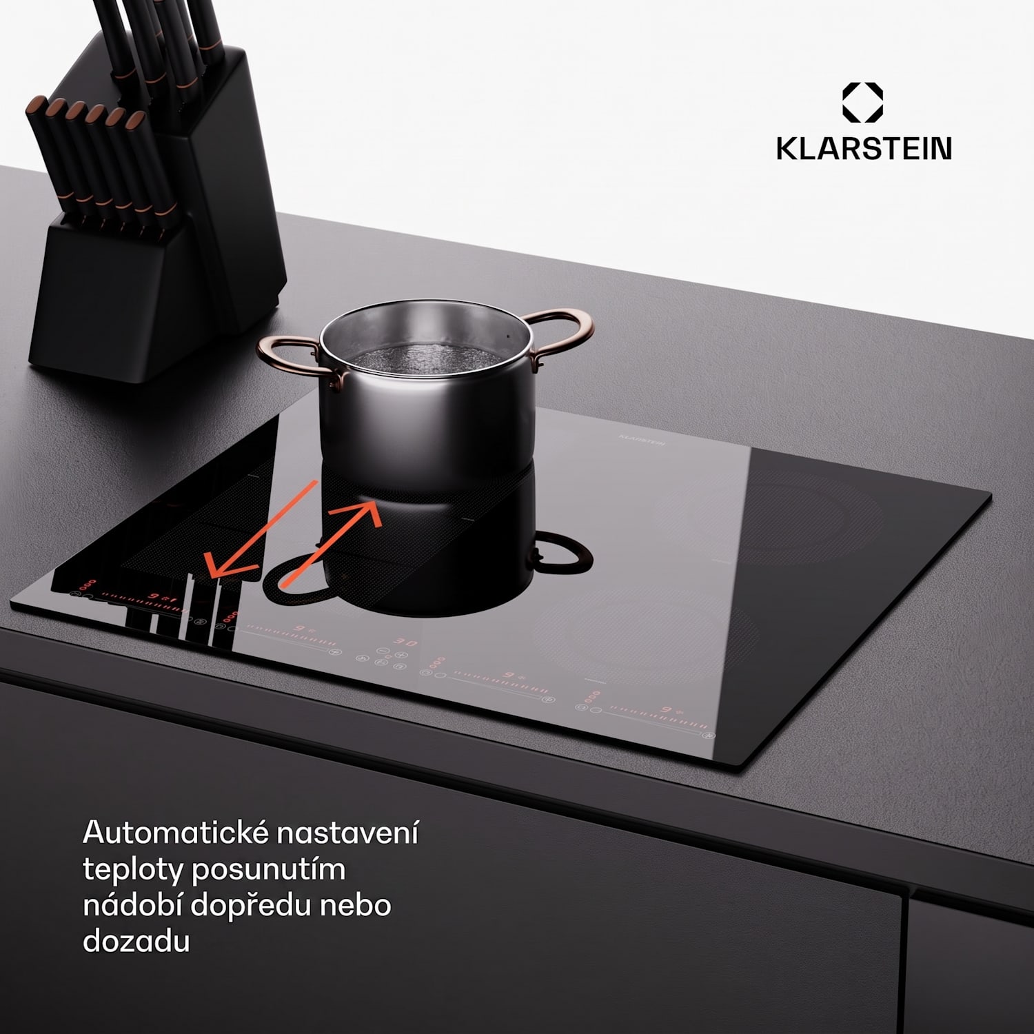 Masterzone 60 Hybrid, indukční varná deska, max. 9600 W, 4 zóny Flex, technologie ThermoBoost, Smart Flex 