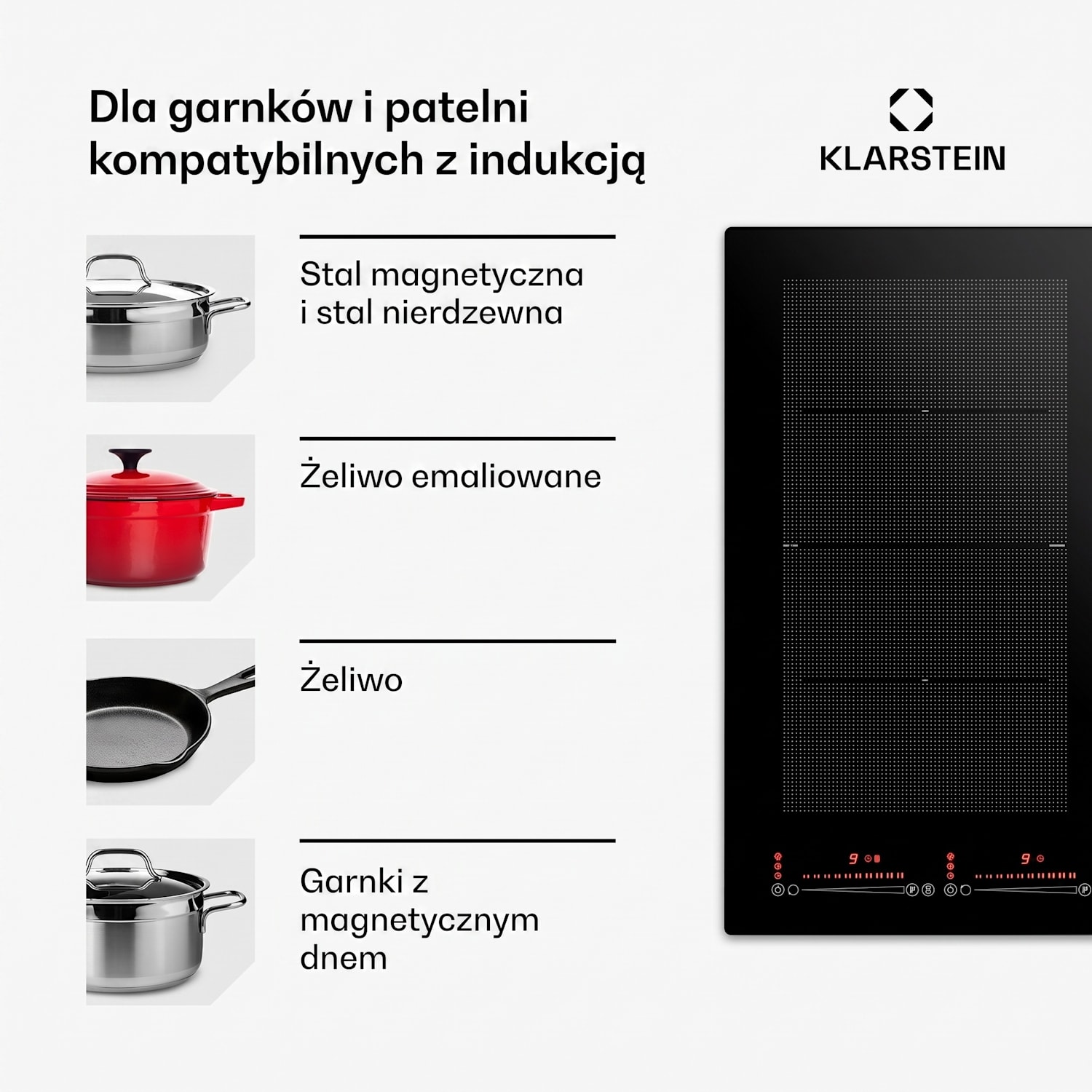 Masterzone 60 Hybrid, płyta indukcyjna do zabudowy, 4 strefy Flex, ThermoBoost, technologia Smart Flex, 9600 W 
