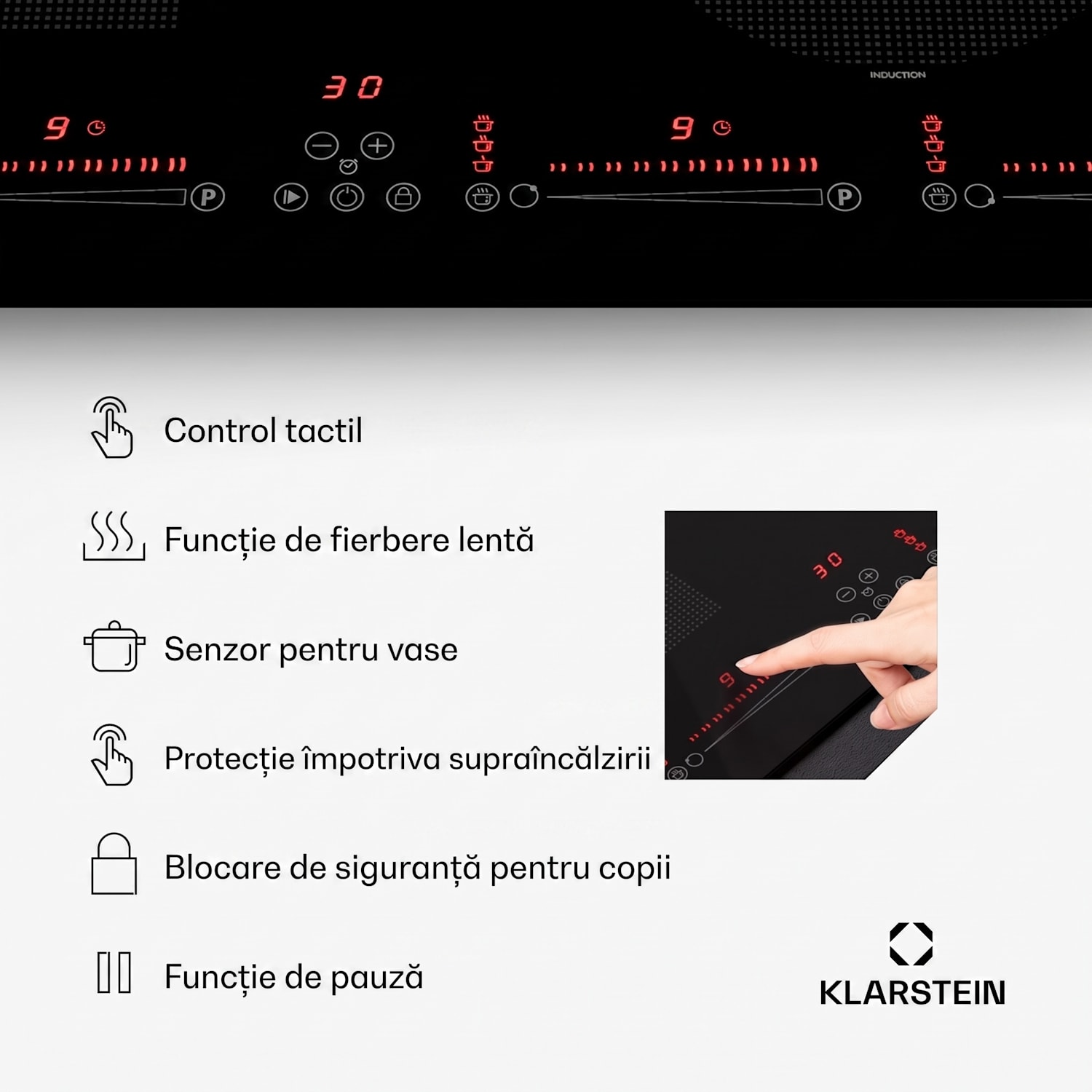 Masterzone 60 Hybrid, plită cu inducție, max. 9600 W, încorporat, 4 zone Flex, tehnologie ThermoBoost, Smart Flex 